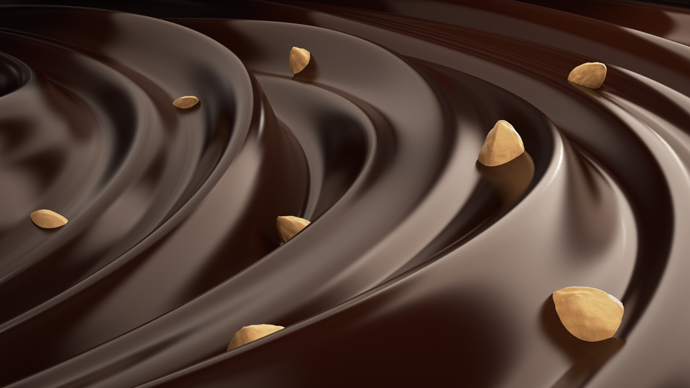 ice cream ice chocolate 3D product CGI animation  icecream caramel promo