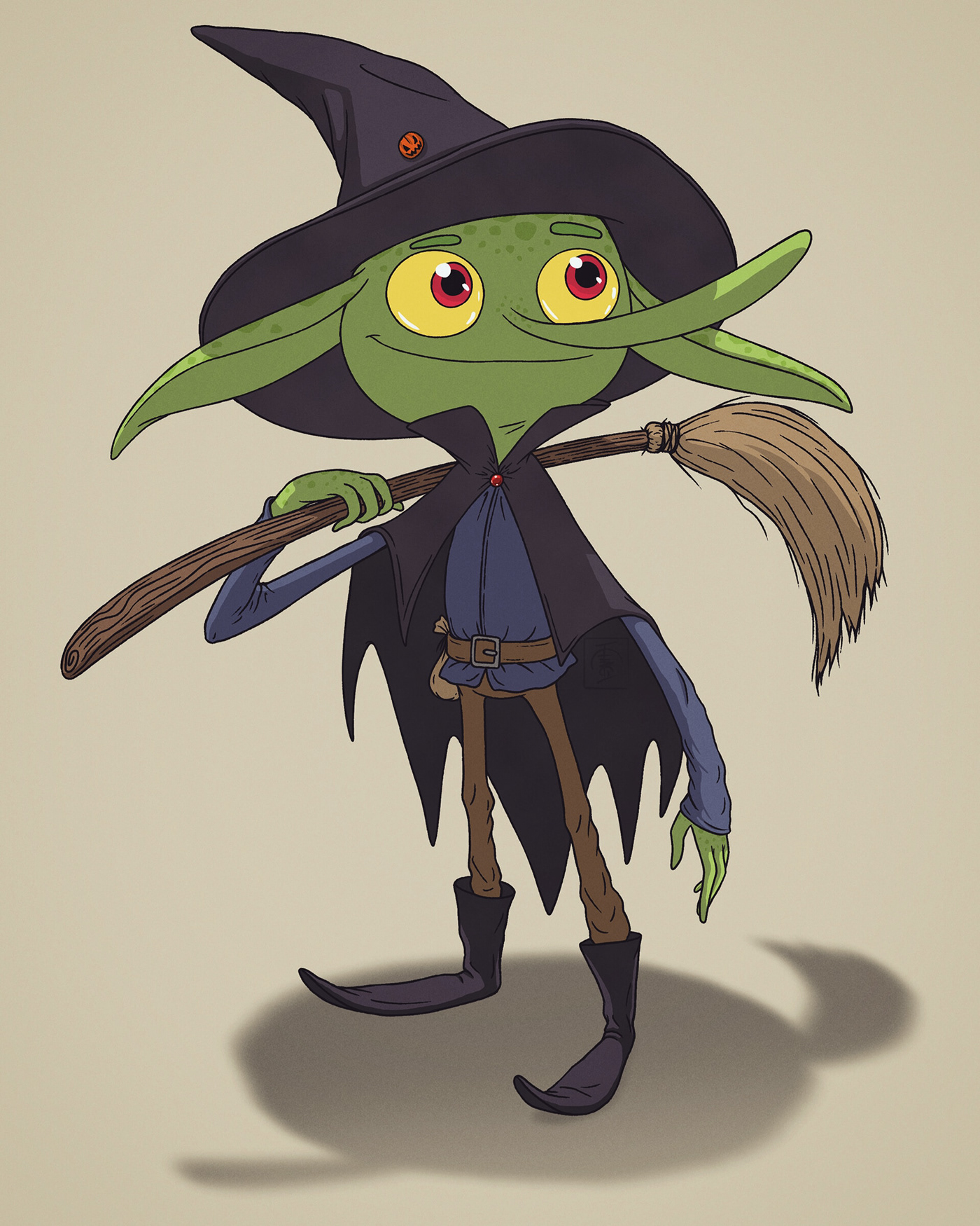 goblin witch Character Halloween character concept concept art cartoon monster Critter