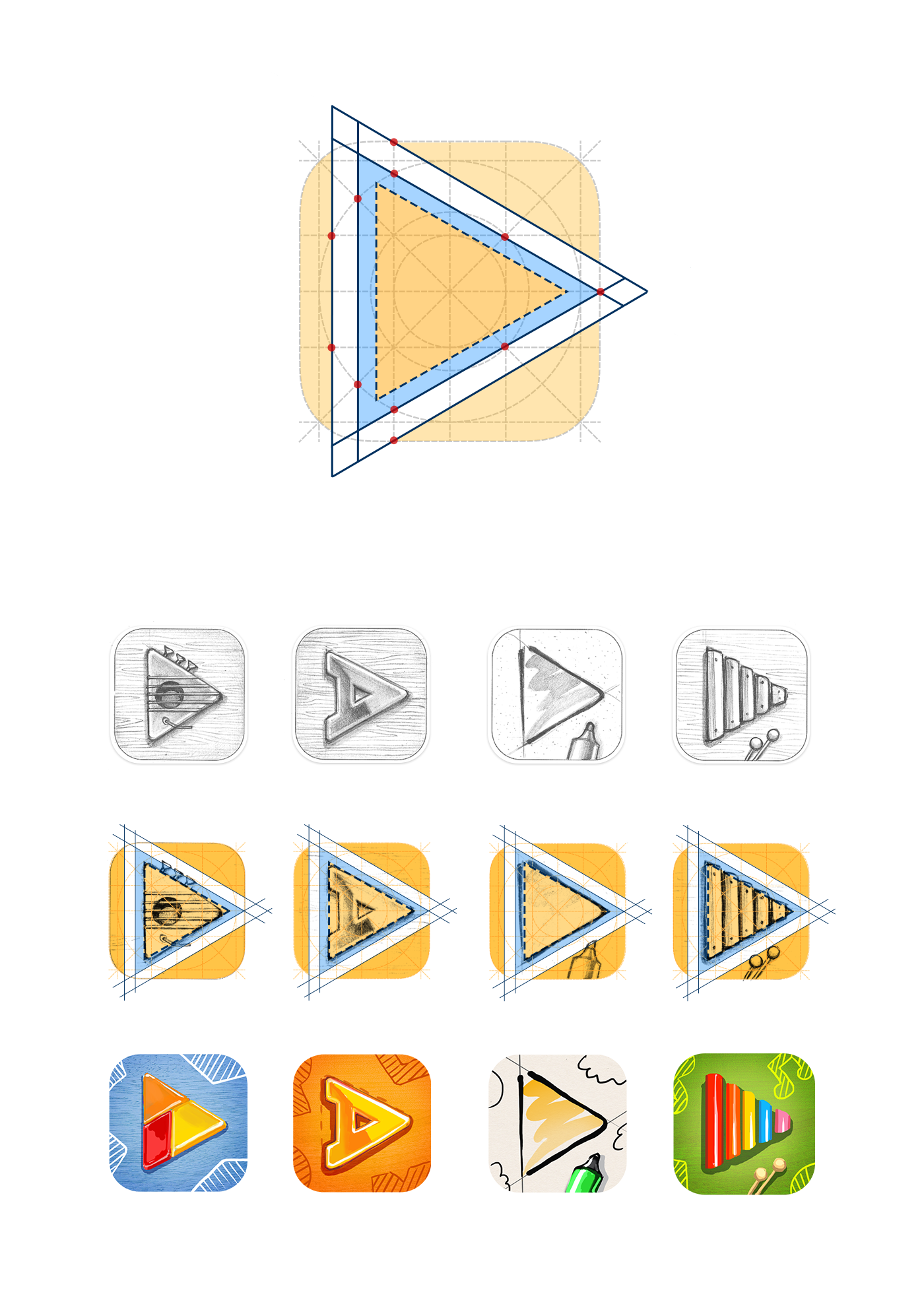Osmo app icons iphone children words design system guidelines visual identity