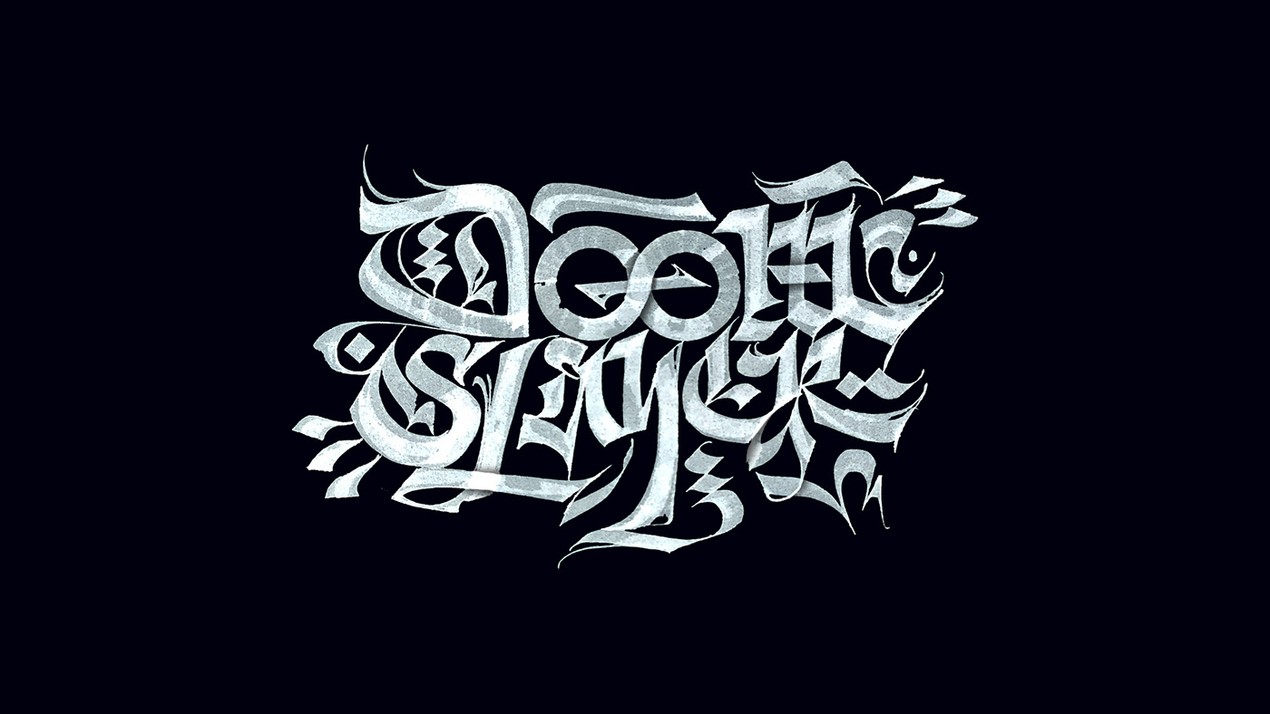 calligraffiti Calligraphy   contemporary gothic hand drawn lettering letters готика каллиграфия леттеринг