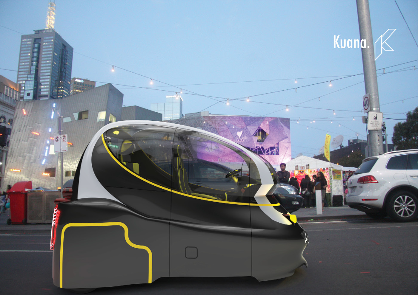 design automotive   car tuk-tuk future advanced design rendering Melbourne Australia RMIT concept design futuristic 3 wheel Transport mobility