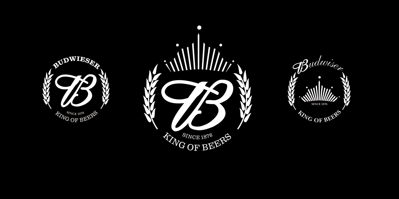 beer beer logo Budweiser branding  Corporate Identity Logo Design