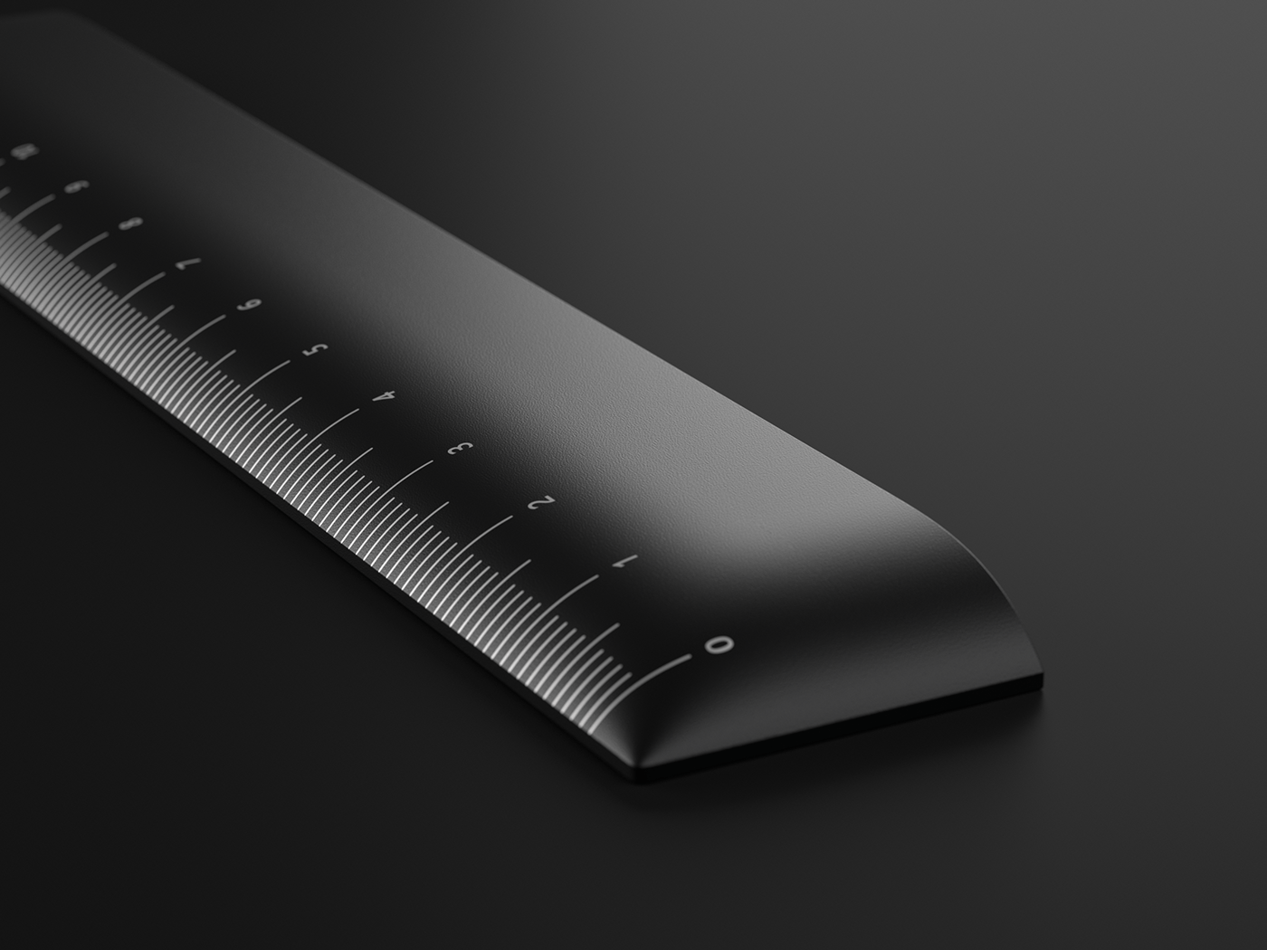 Anodized aluminum black industrial design  Packaging packaging design product design  ruler Stationery