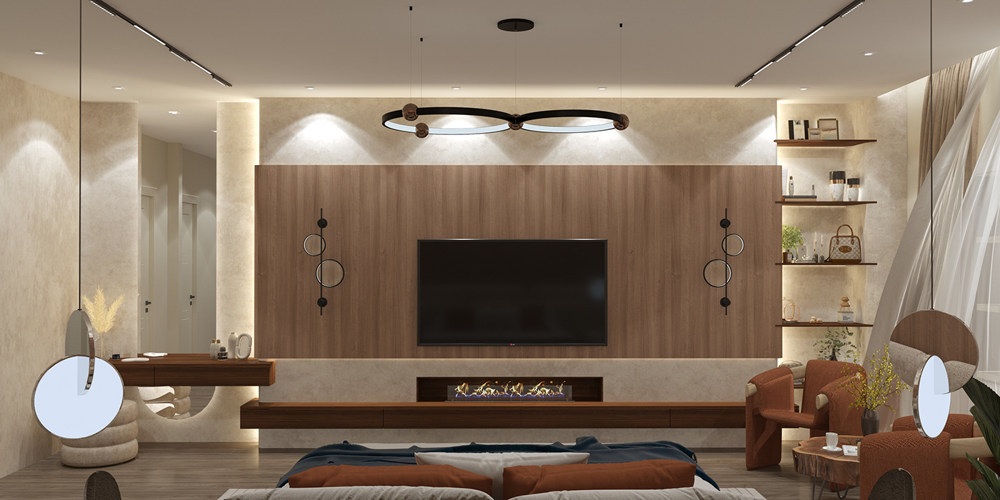 master bedroom interior design  architecture Render 3D modern 3ds max corona design vray