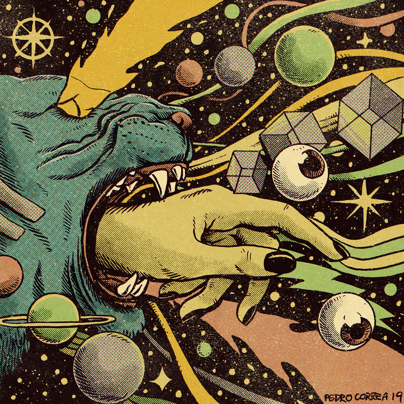 Cat cosmos horror psychedelic sci-fi Scifi sketchbook Space  Terror universe