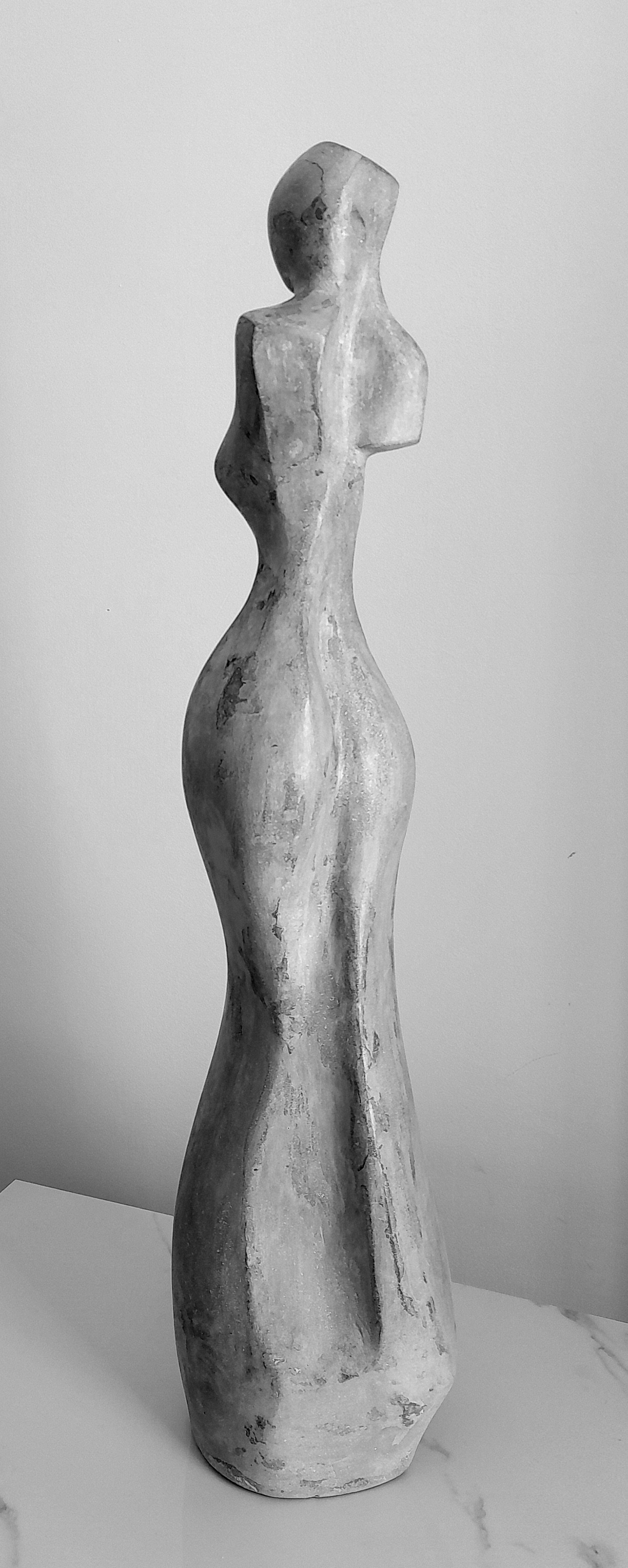 abstract concrete figurative sculpture clark camilleri female escultura modern cubism cubist