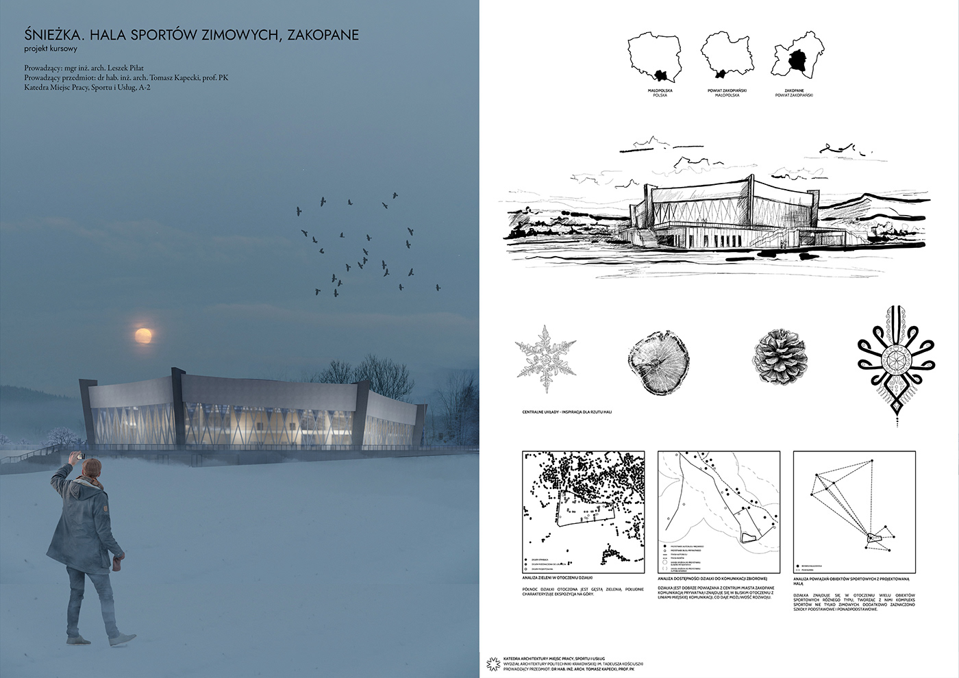 architecture visualization Render Sports Design winter sports hall