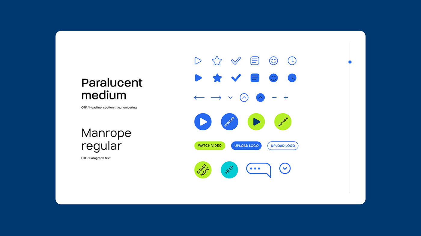 gradient icons Interface landing Layout Responsive simple typography   video Web
