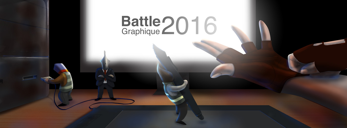 battle graphique wacom ILLUSTRATION  digital painting Artiste design contest art gif