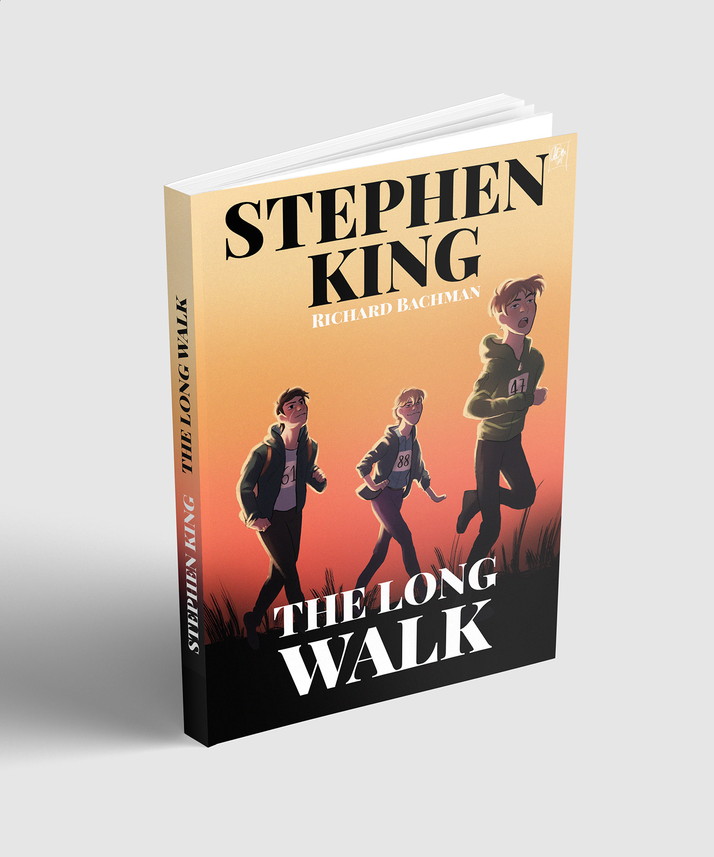 book cover Stephen King the long walk la lunga marcia ray garraty peter mcvries richard bachman alice berti