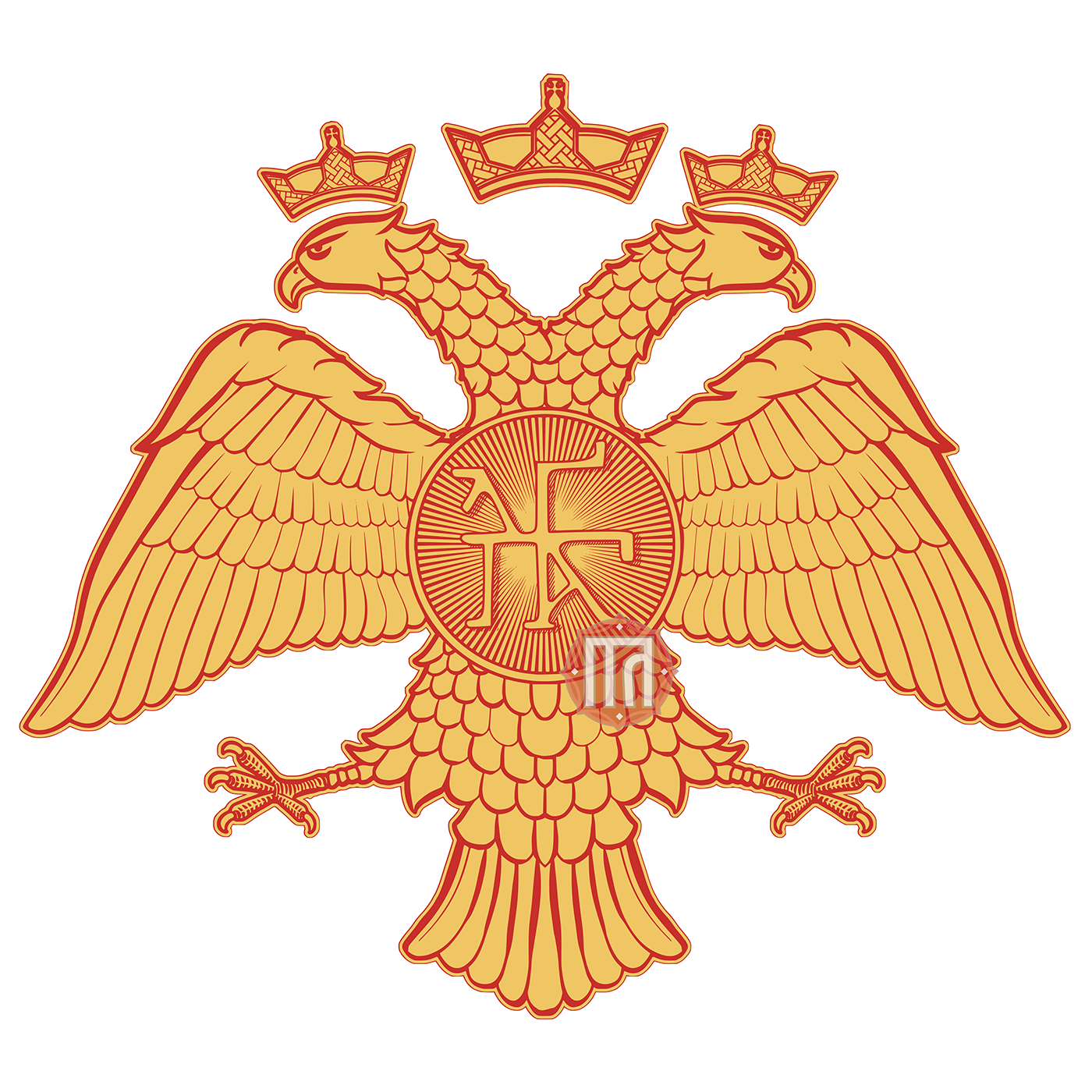 Double-headed eagle heraldry Byzantine Empire Paul Loboda krita inkscape medieval sign