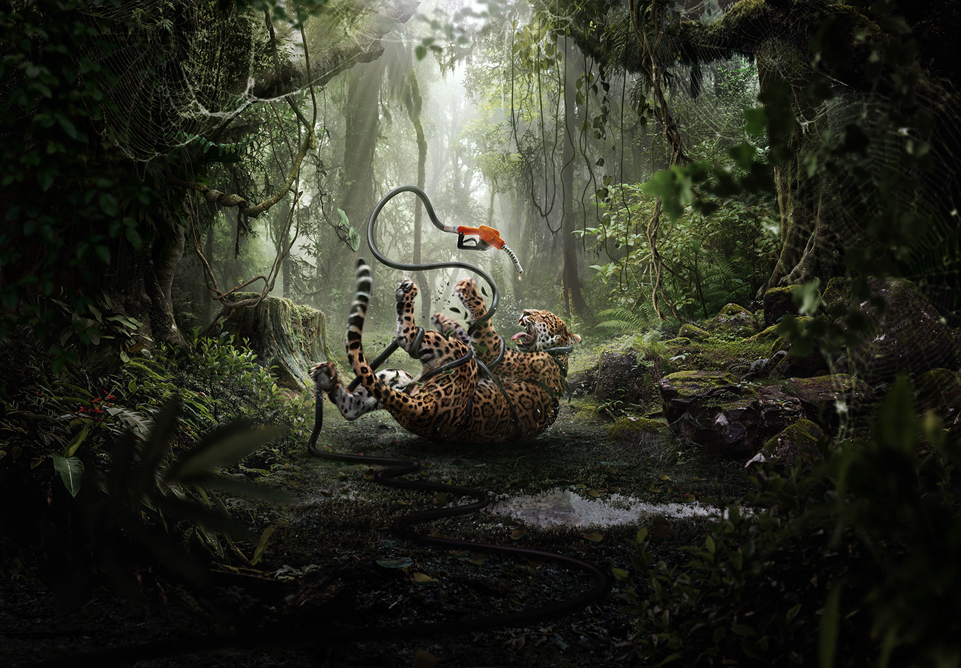 3D 3d modeling animals ArtDirection Digital Art  environment forest Nature Photography  photoshop