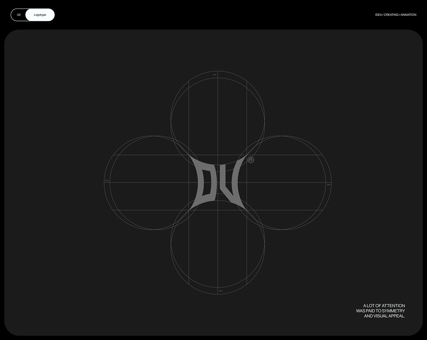 Website 3D animations portfolio Minimalism ux UI web-design glass logo