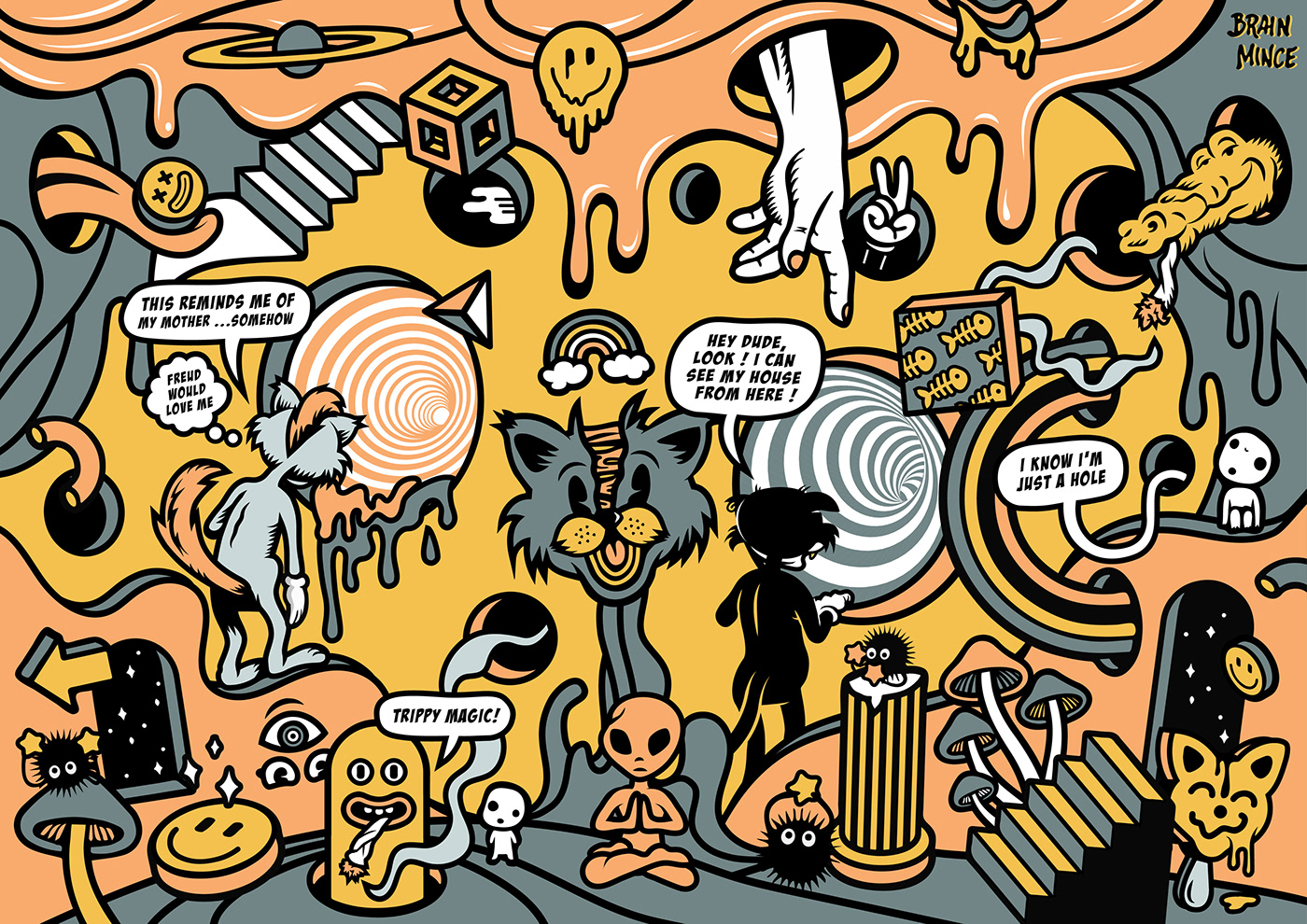 cartoon comics dope Drugs Pop Art psychedelic stoned trippy
