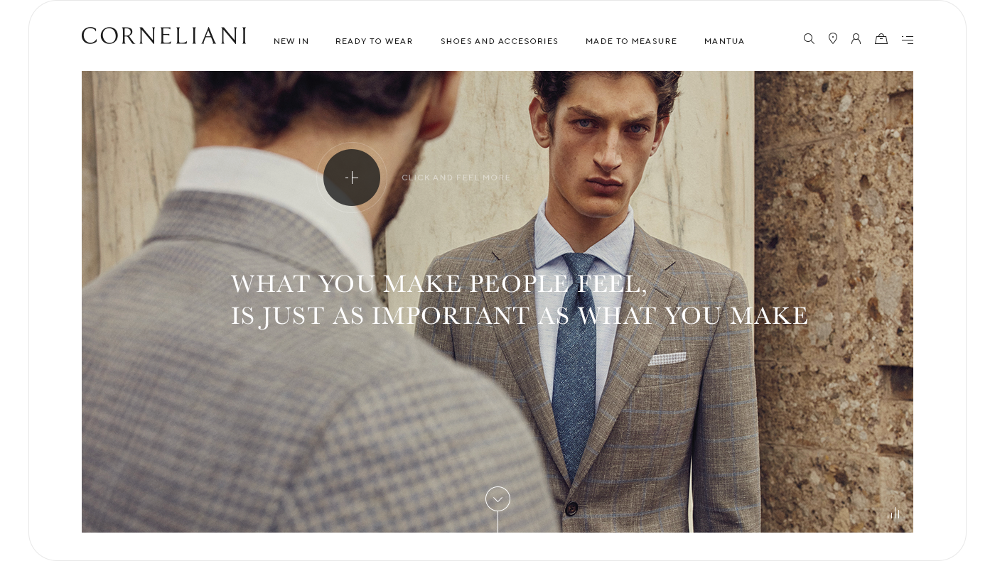 corneliani design E-commence Fashion  interaction Interface minimal UI ux Web