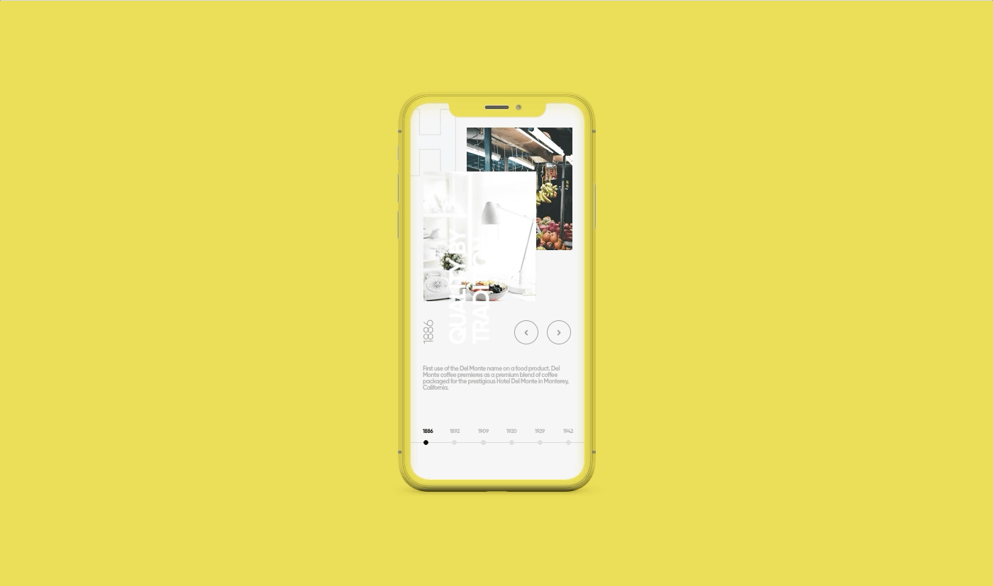 clean Food  fruits mobile UI ux Web Webdesign yellow delmonte