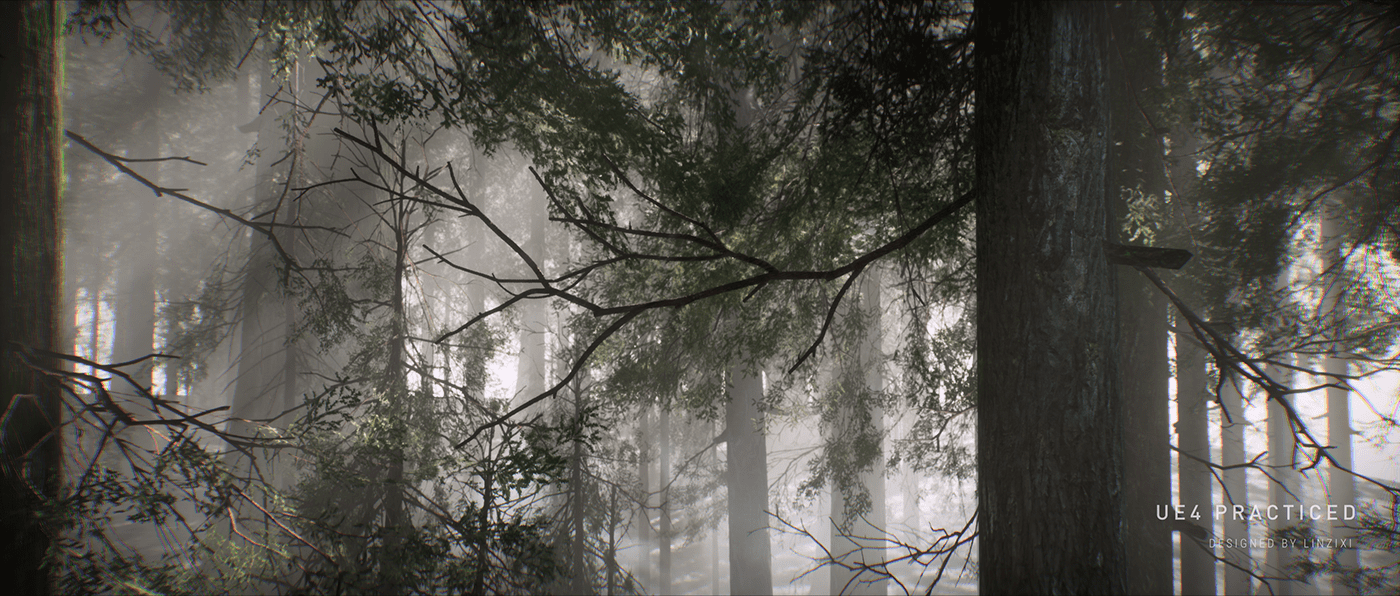 forest Quixel Megascans scene styleframe Substance Painter Unreal Engine 4