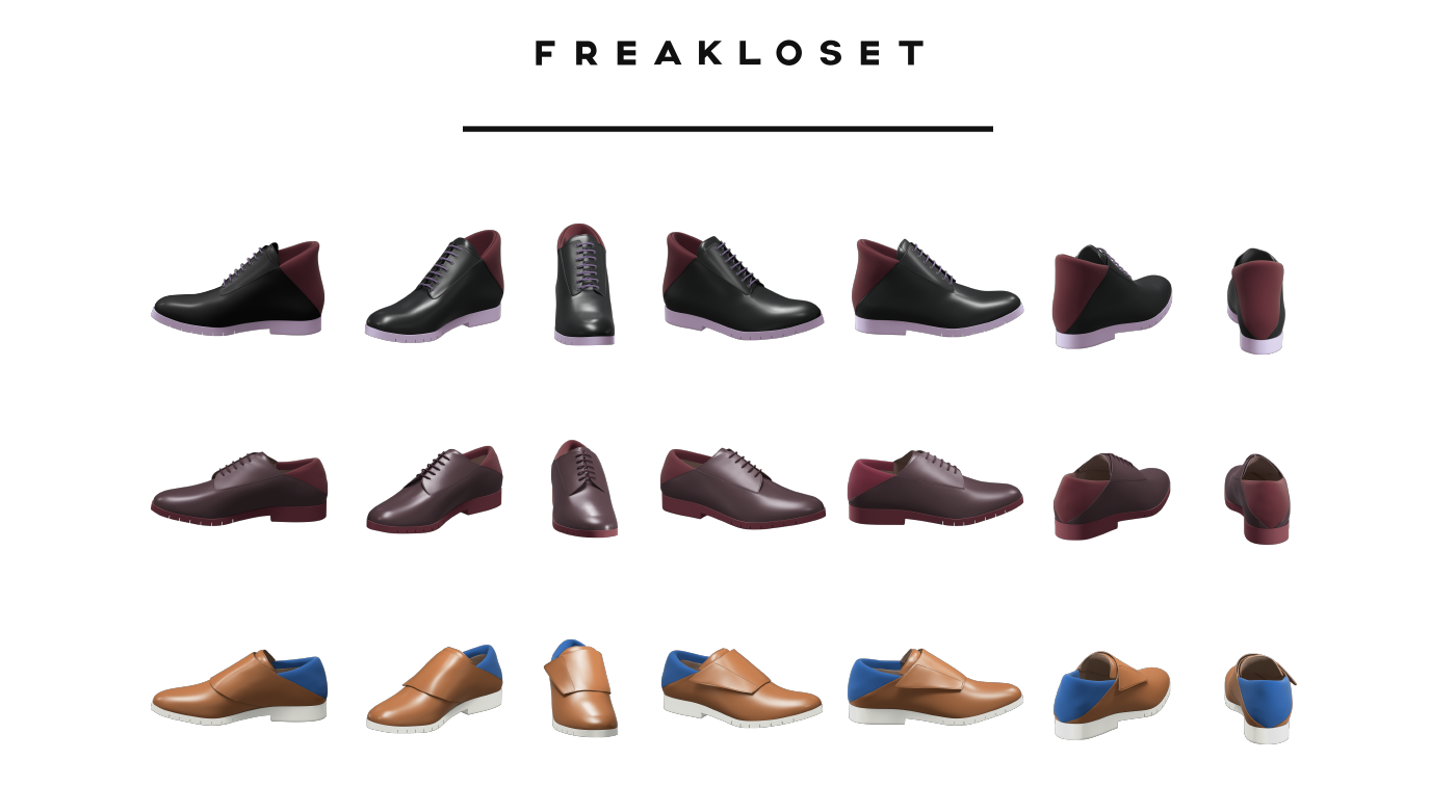 shoes boots freakloset  colors 3d Models 8 Views Color Customization