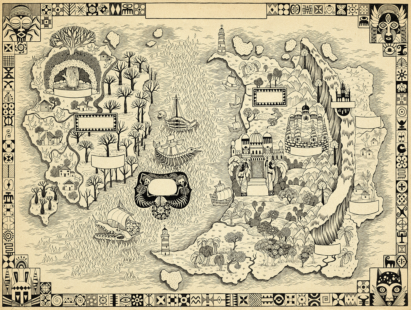 fantasy hand drawn map YA Books