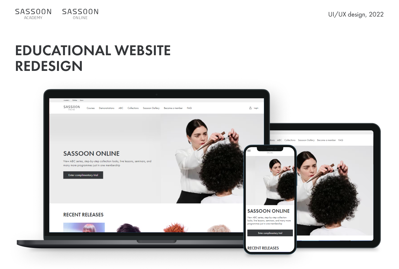 Website redesign Figma e-learning Education course Web Design  UI/UX beauty hairdressing
