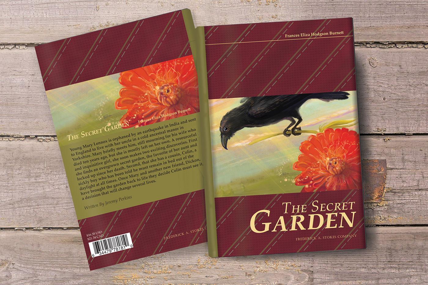 The Secret Garden Bood Redesign typesetting Monastic Canon Dust Jacket Design digital painting