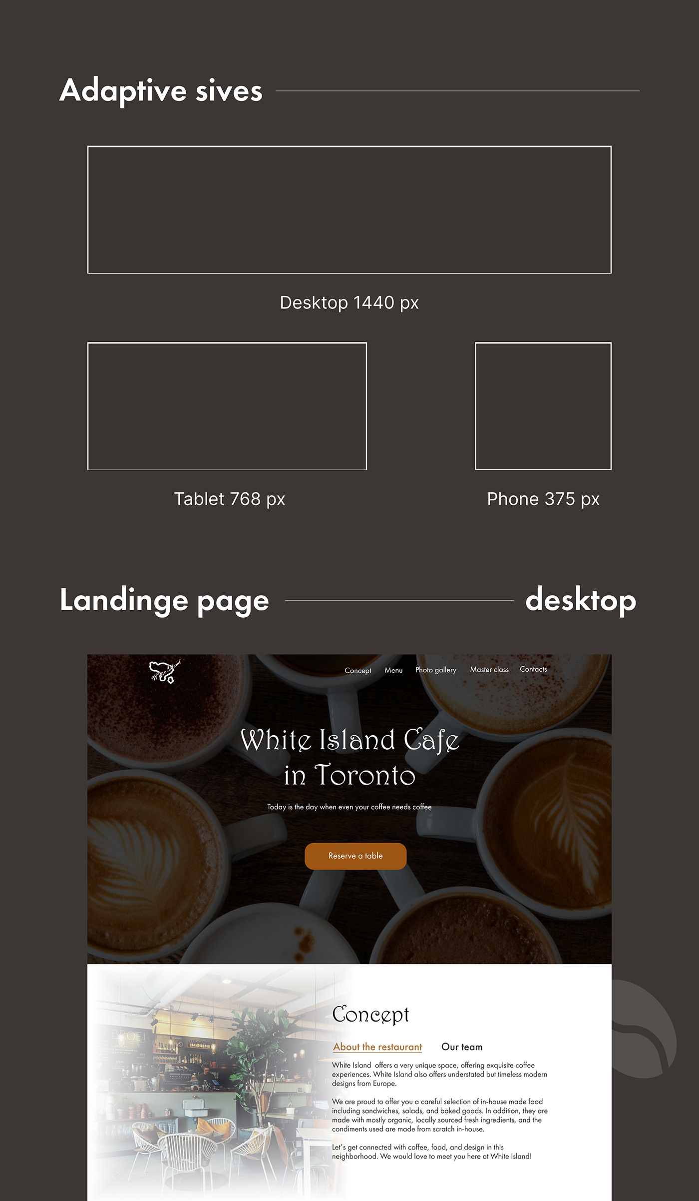 cafe cafeteria Coffee coffee shop design Figma Food  landing page Mobile app UI/UX