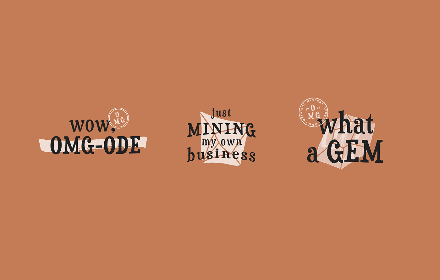 desert Geodes geometric ILLUSTRATION  Logo Design typography  