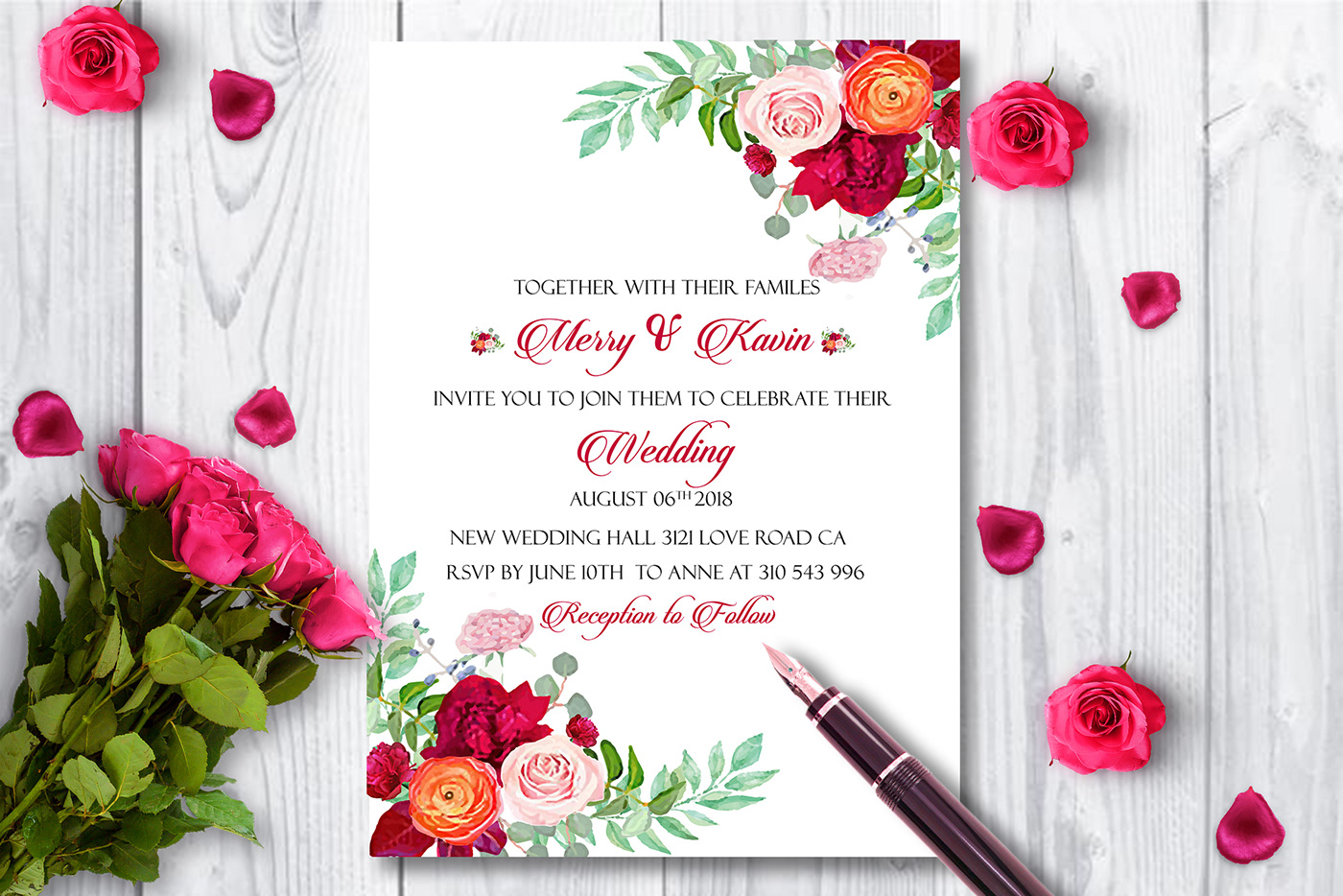 wedding Invitation Card wedding mockup Mockup psd free download