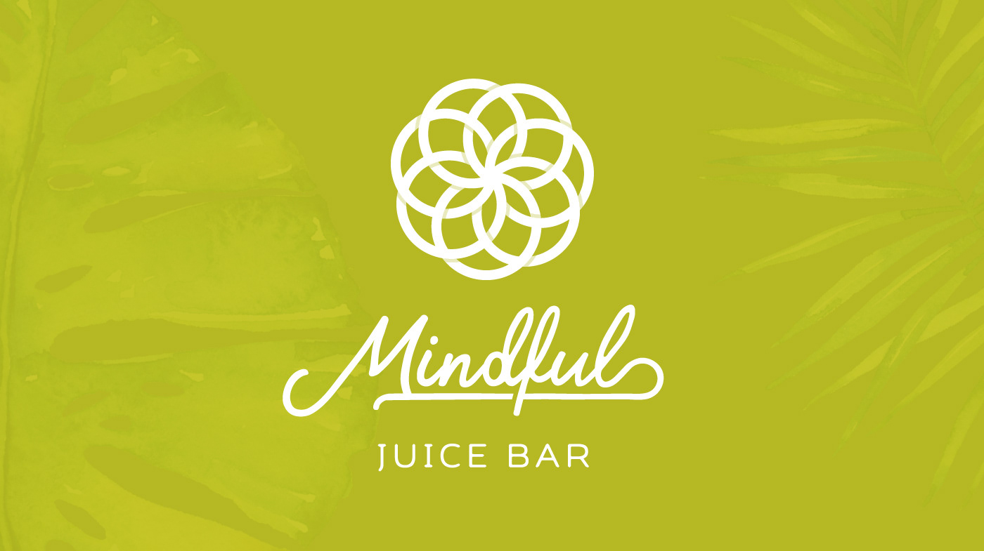 mindful juice Packaging organic Health restaurant branding  print