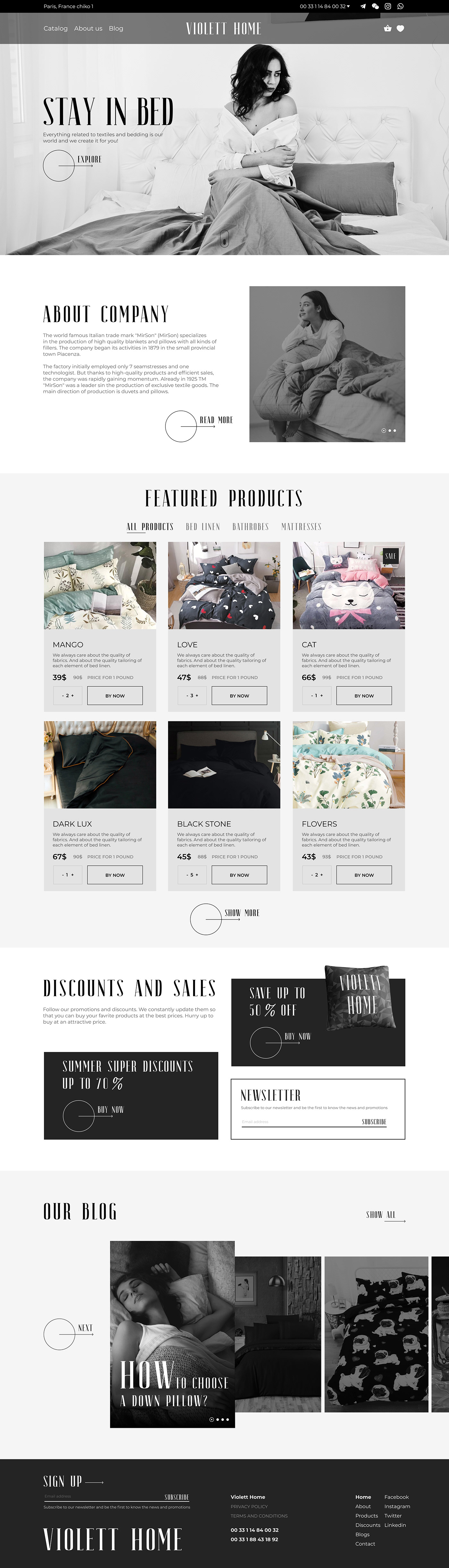 design fashion design Figma landing page linen modern site UI/UX Website лендинг