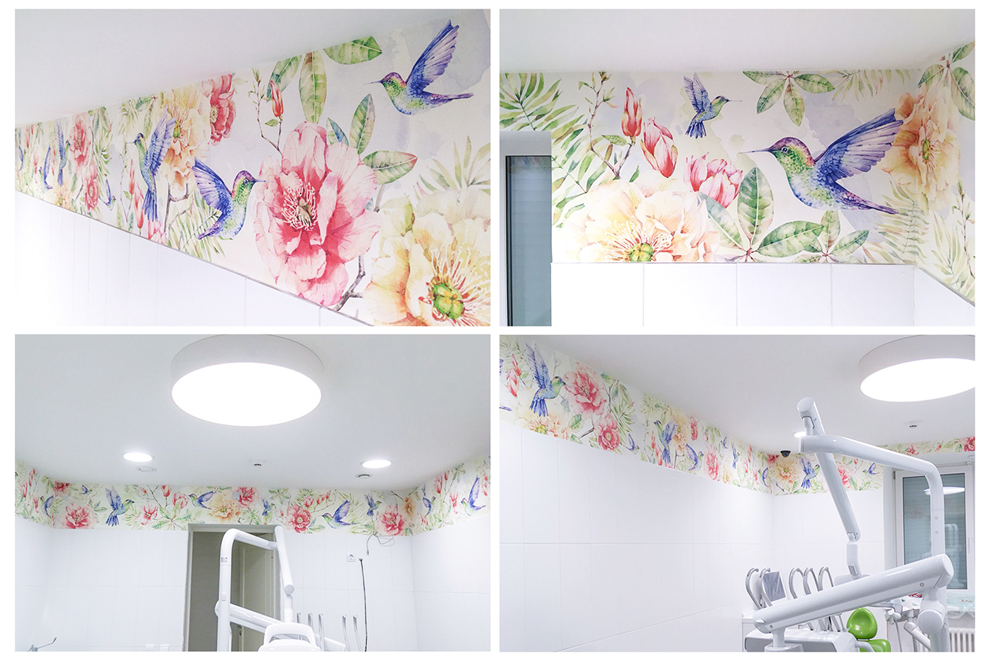watercolor tropic wallpaper Interior pattern