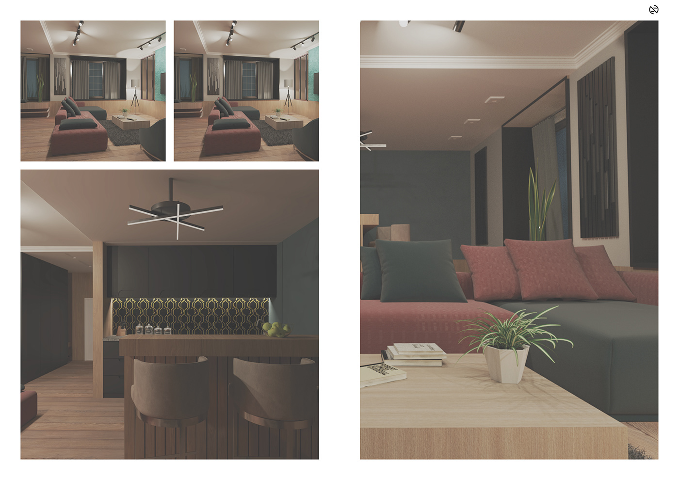 Interior architecture Render visualization interior design  3ds max corona modern archviz