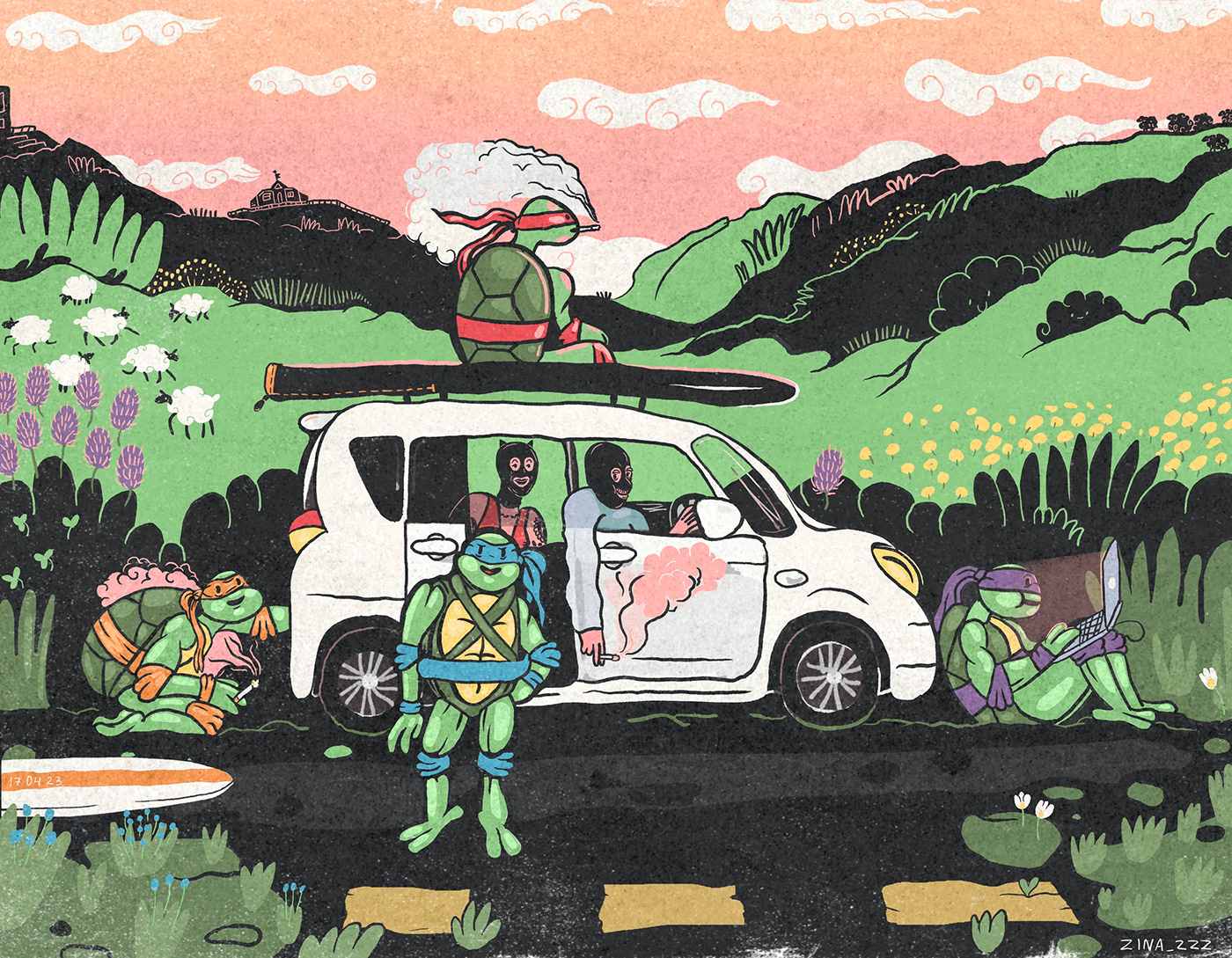 artwork digital illustration Procreate Ninja Turtles Fan Art digital painting art