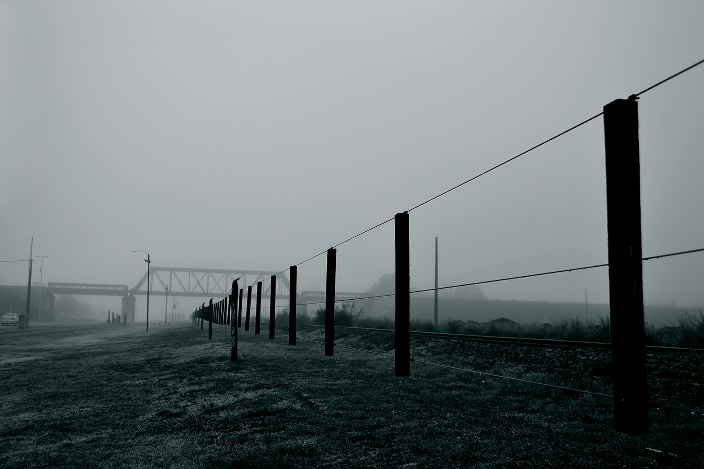 Fotos Fotografia niebla neblina blanco negro paisaje Landscape fog photo black and white wagon