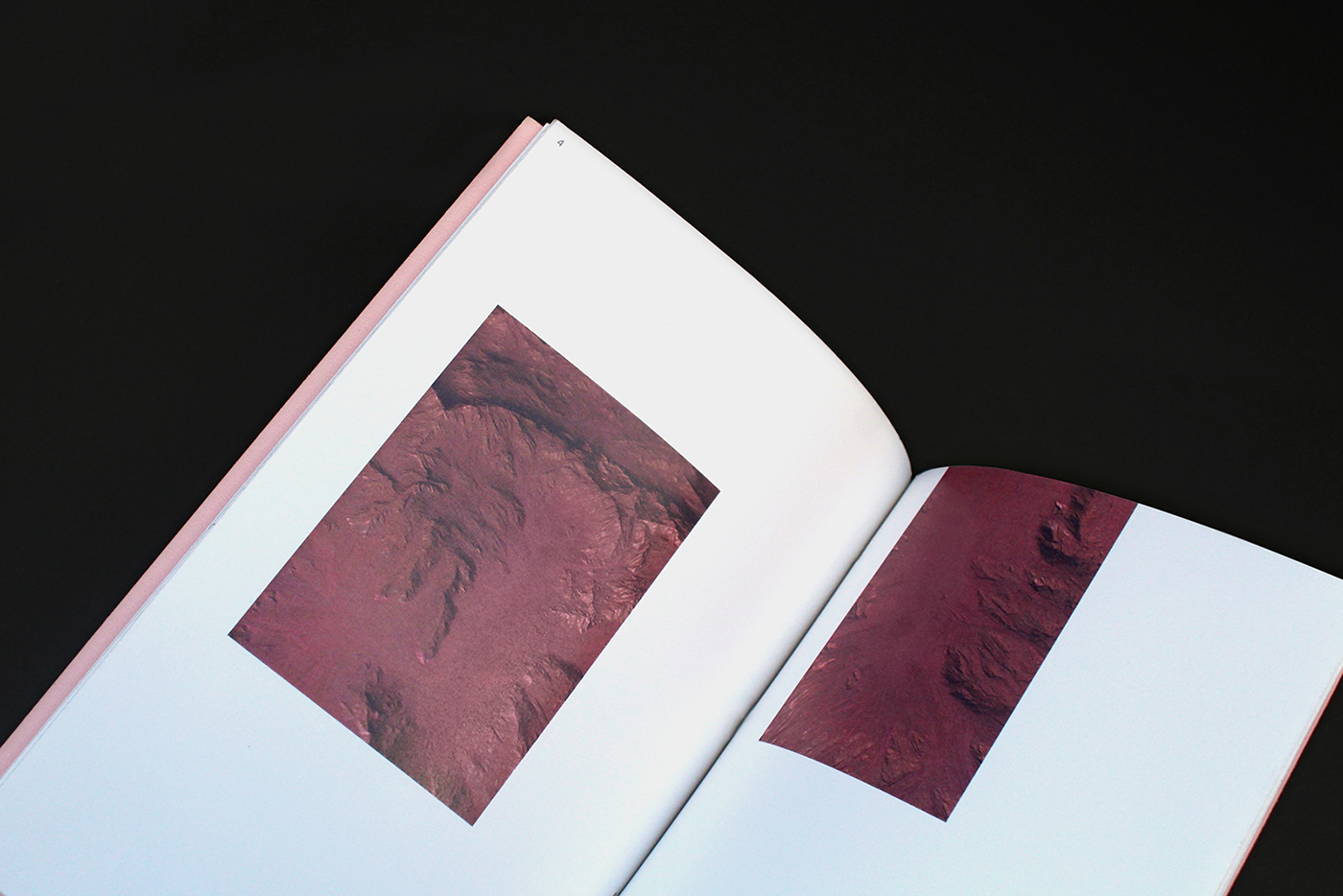 book print binding terrain Landscape typography   editorial 3D paper embossing