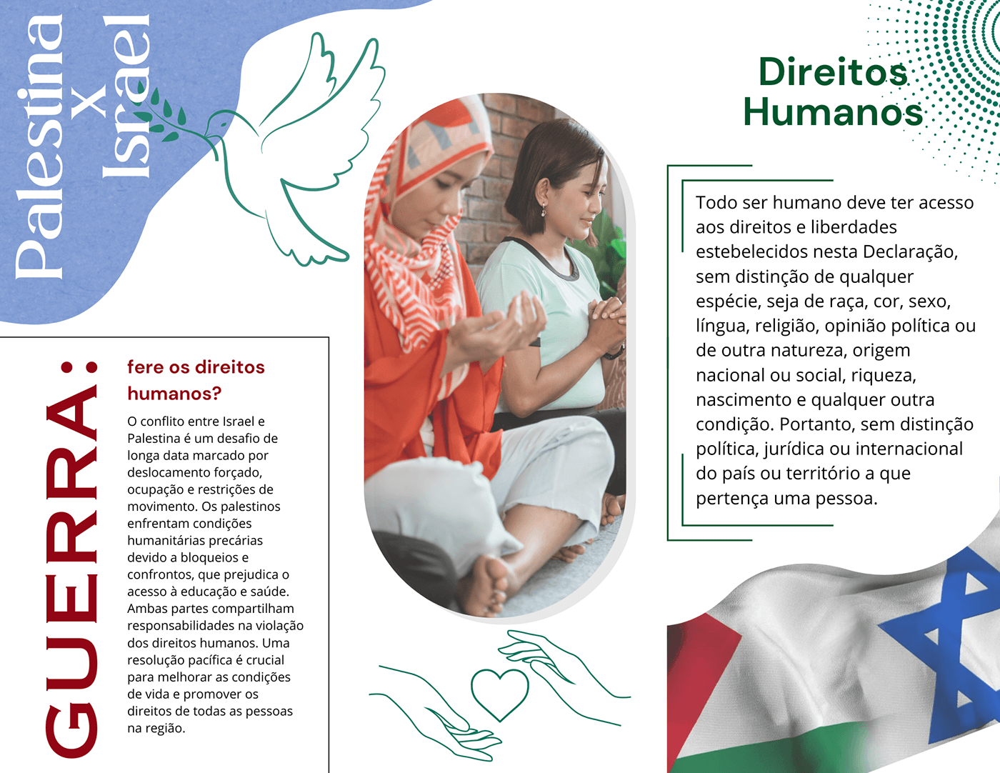 Human rights direitos humanos folder design canva peace paz graphic design  Social media post War