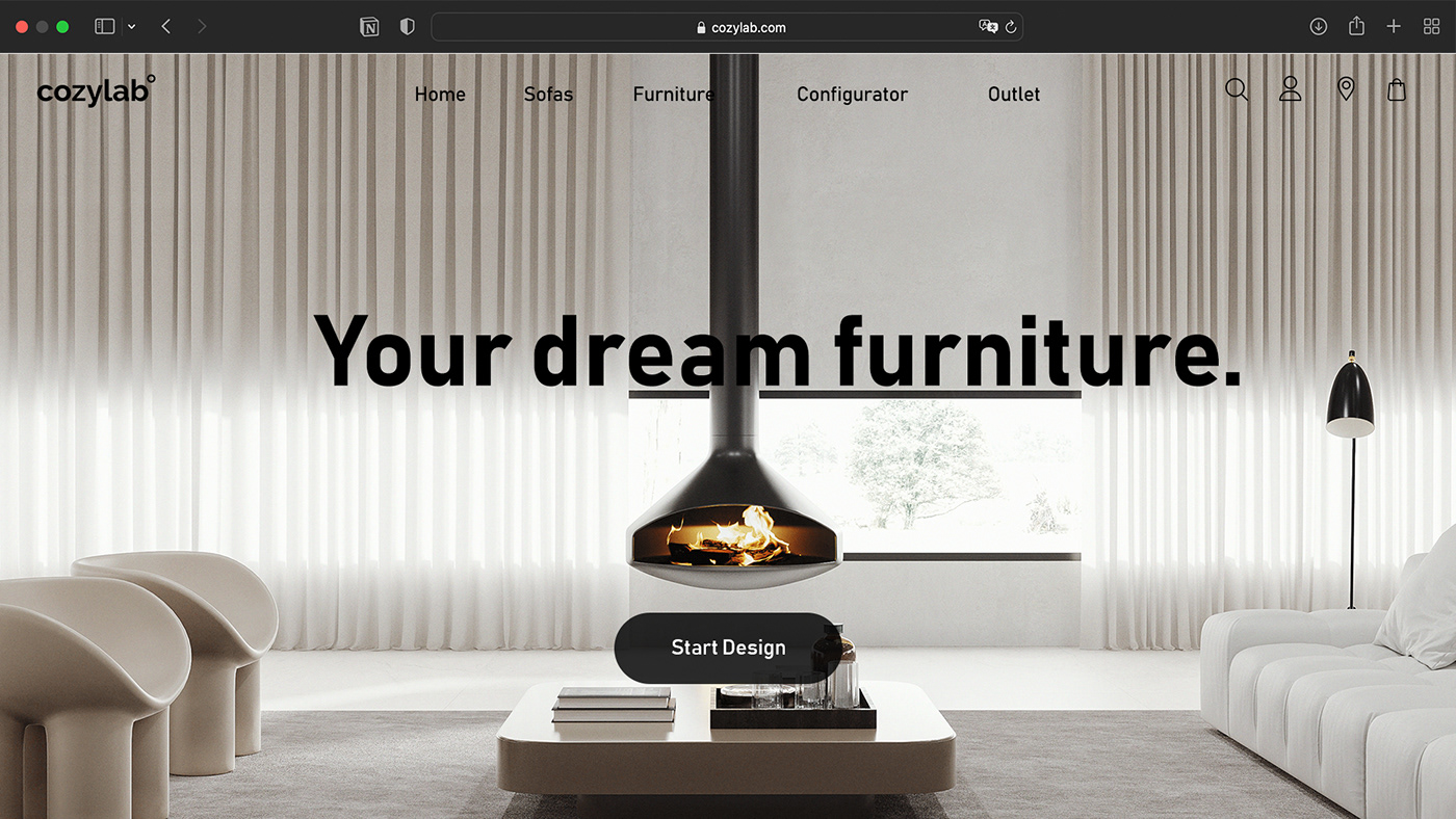 Web Design  redesign Screendesign UX design ux/ui Website design interior design  minimalist cozy