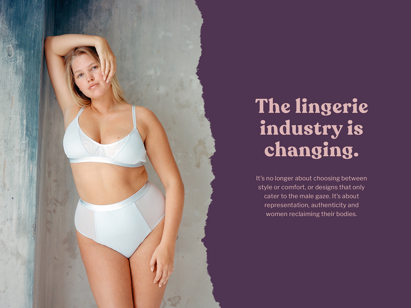 lingerie women body confidence lifestyle body underwear Ecommerce retailer branding  Packaging