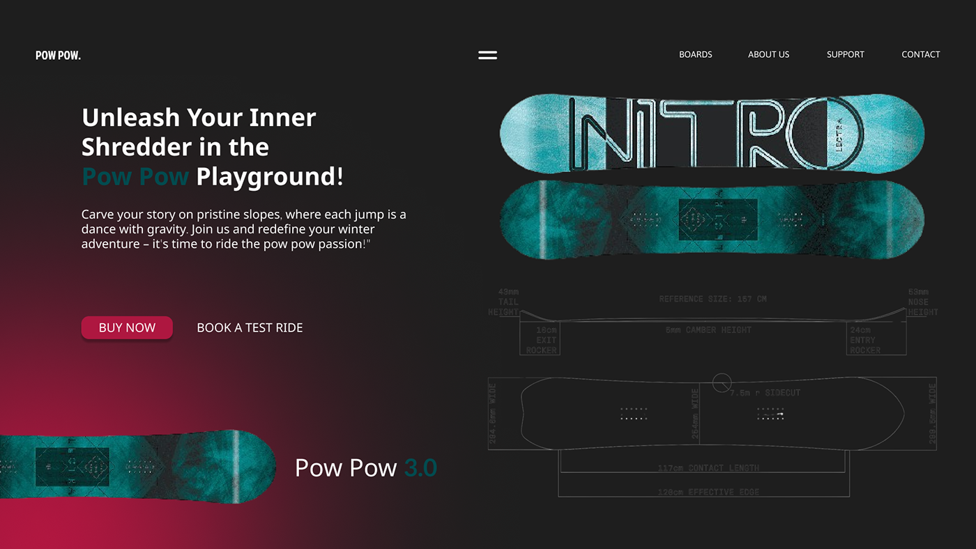 design Graphic Designer Advertising  Figma landing page design UI/UX Web Design  snowboard