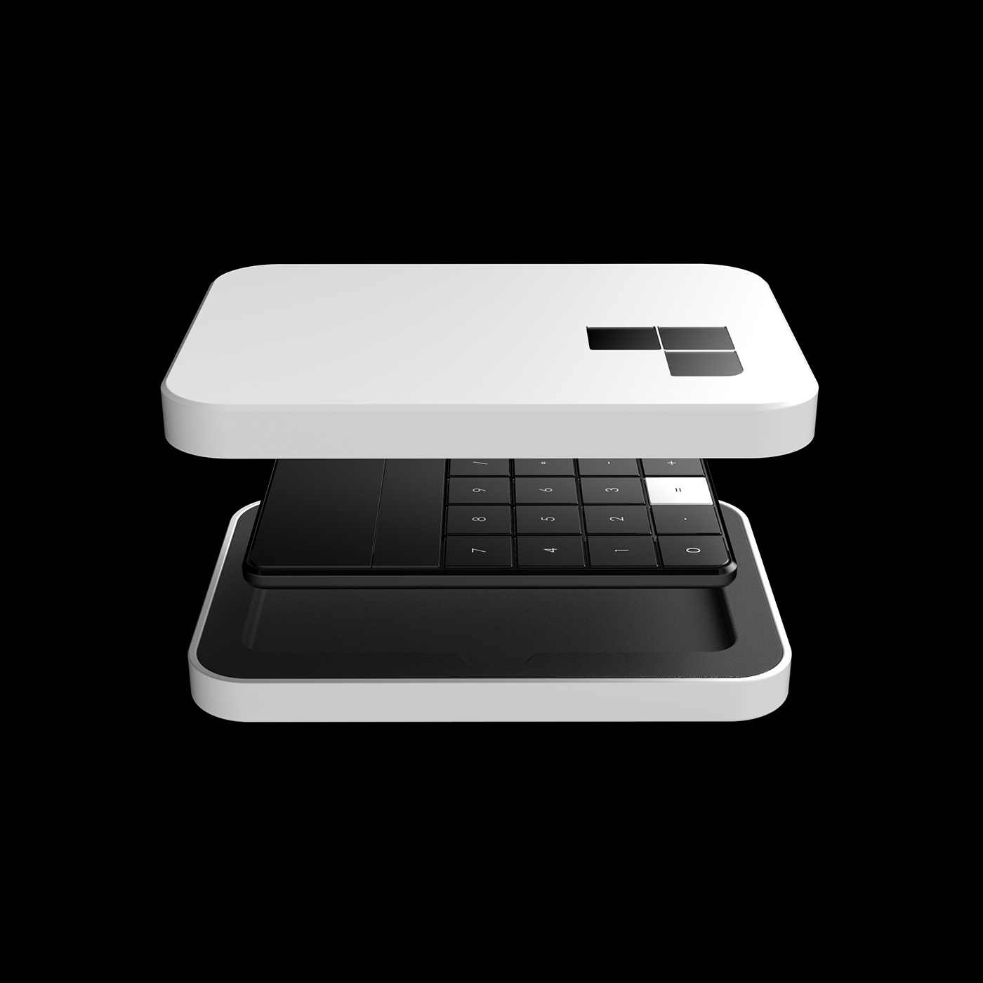 calculator minimal simple redesign minimalistic black and white design Project industrial product
