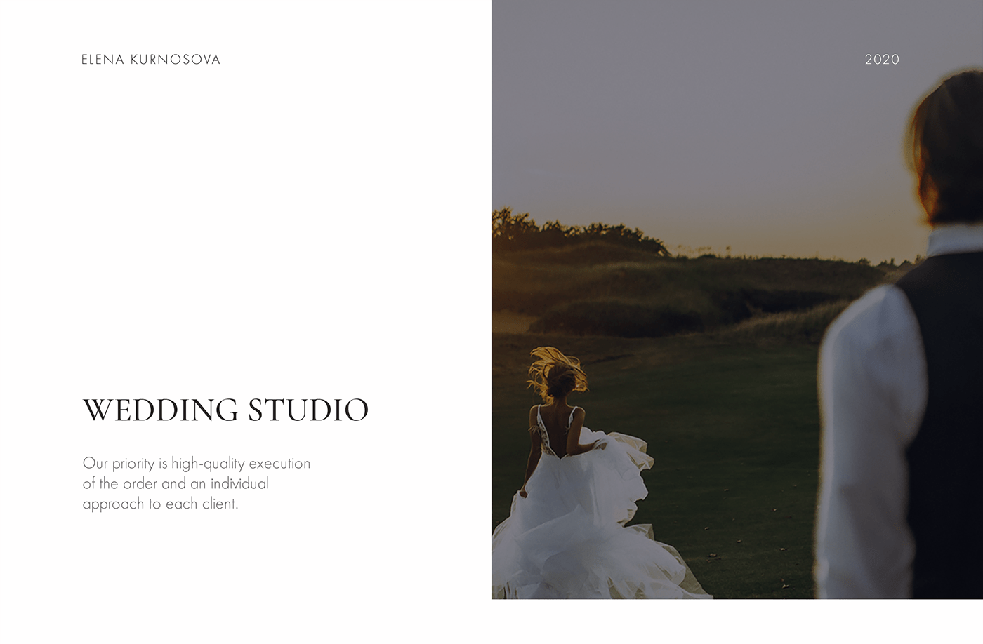 landing Web Design  wedding studio лендинг посадочная страница свадебная студия