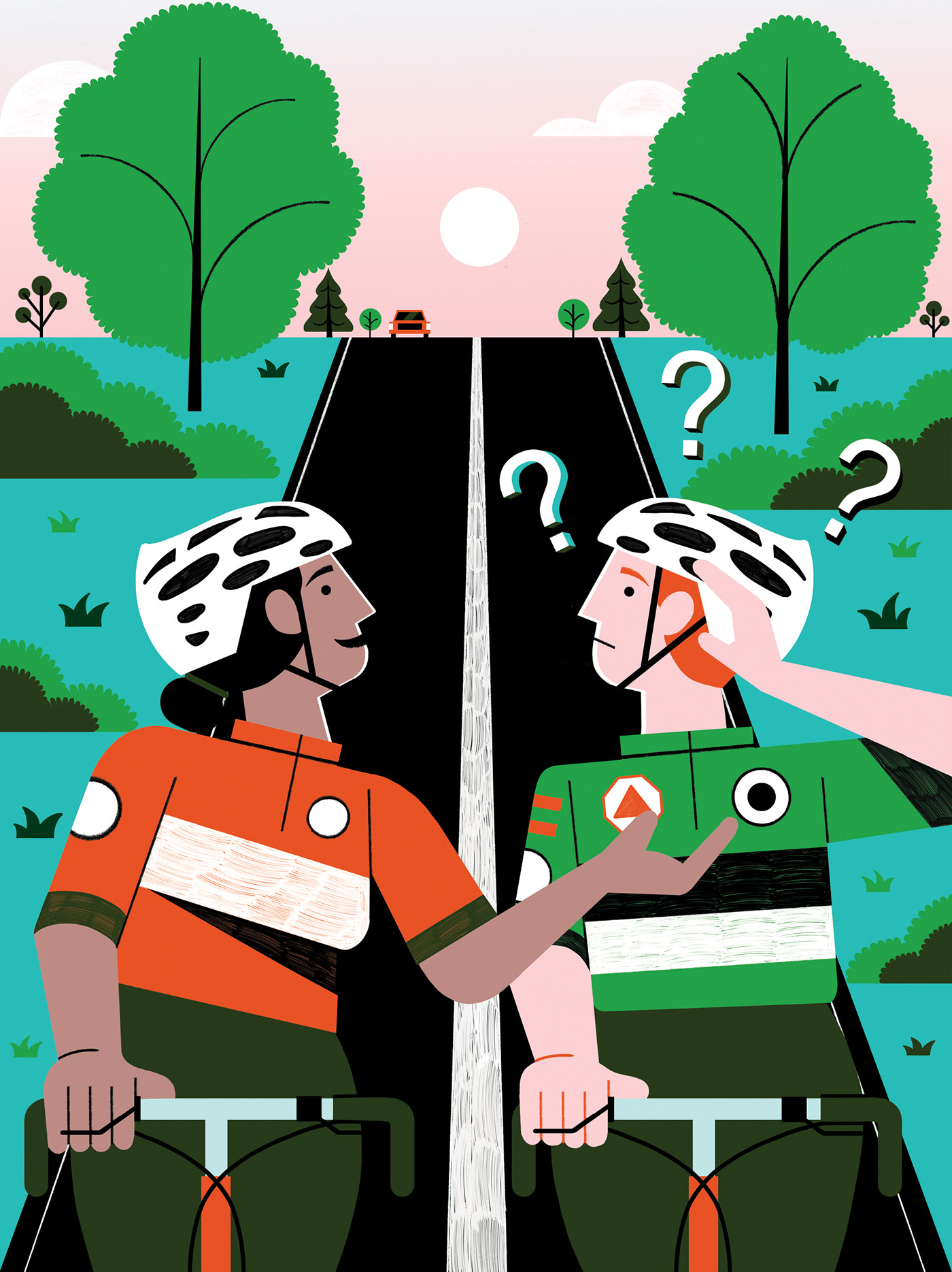 ILLUSTRATION  Illustrator adobe illustrator Adobe Photoshop Cycling sport Deafness medical