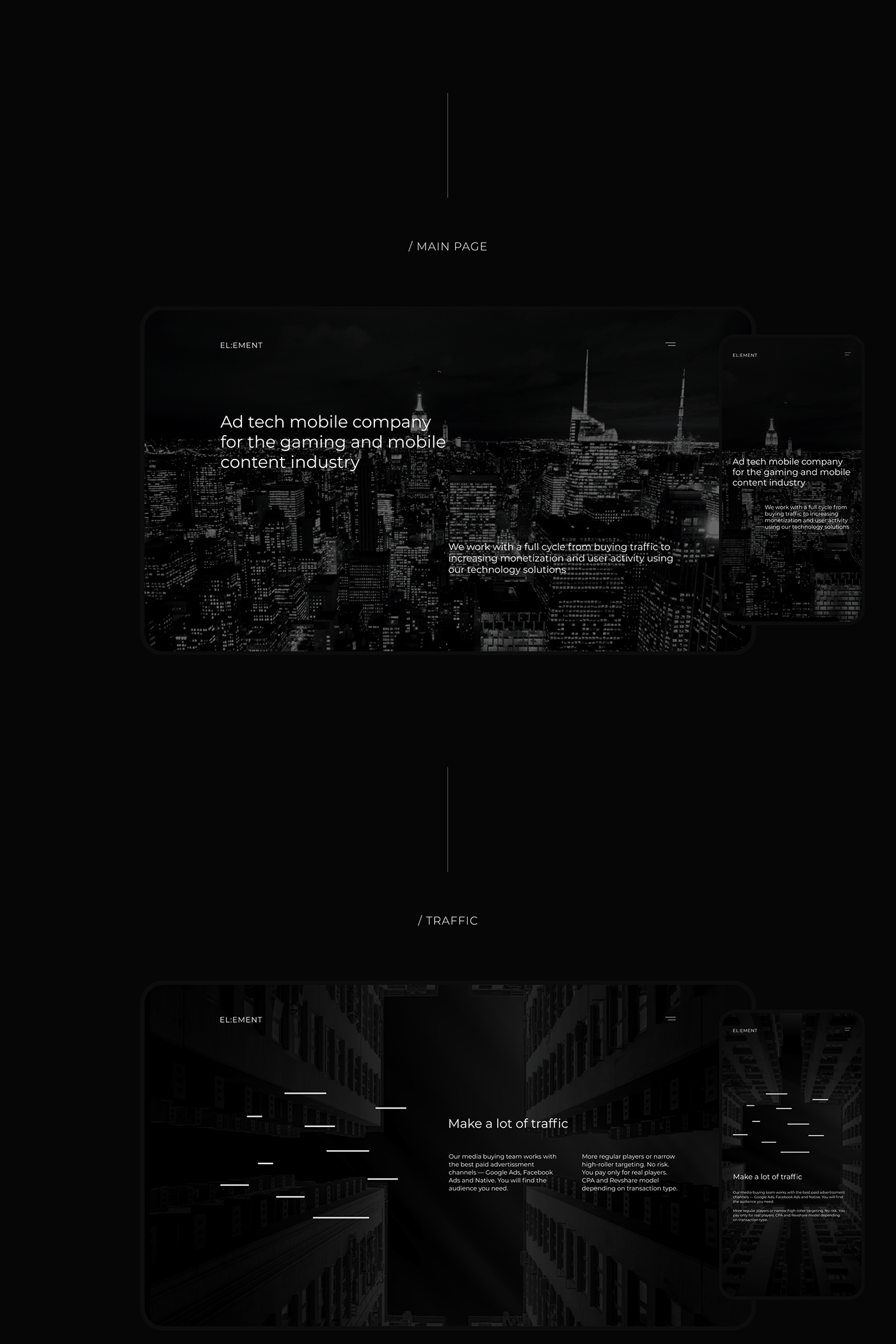 black concept dark interaction minimal neat UI ux Web Design  Website