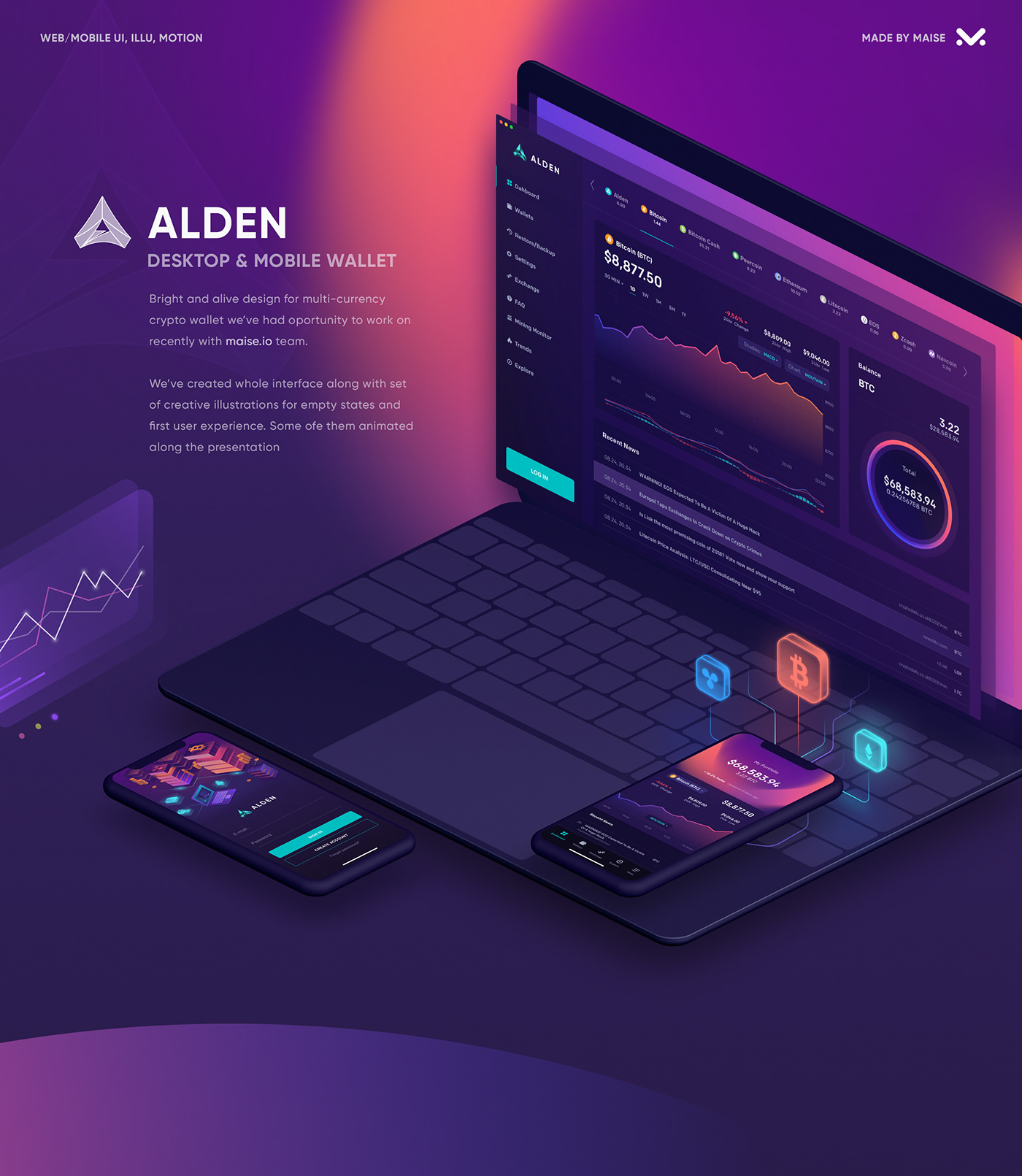 ALDEN - Multi Currency Crypto Wallet on Behance