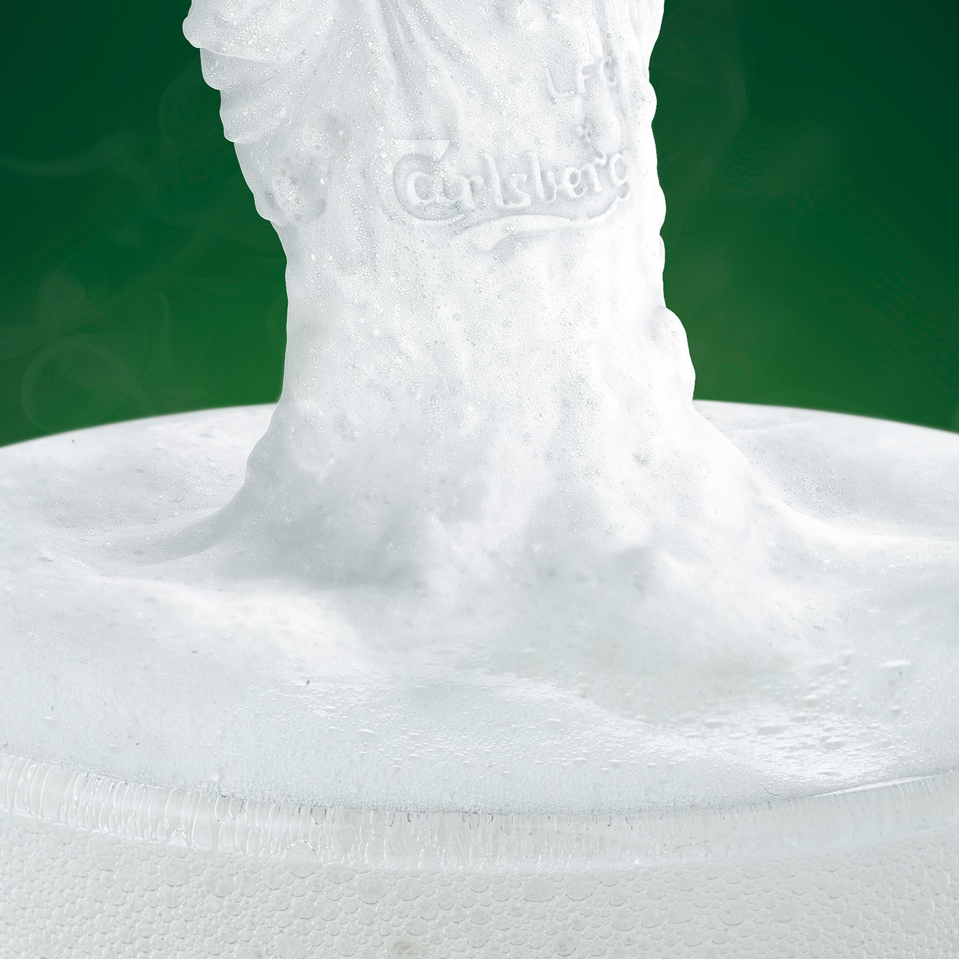 Foam CGI Carlsberg beer