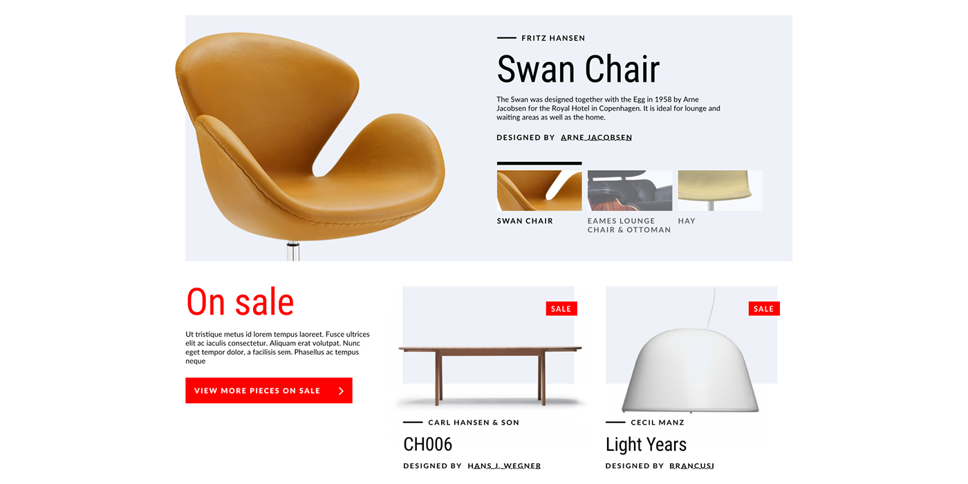 design furniture Web Design  UI ux e-commerce Shopping