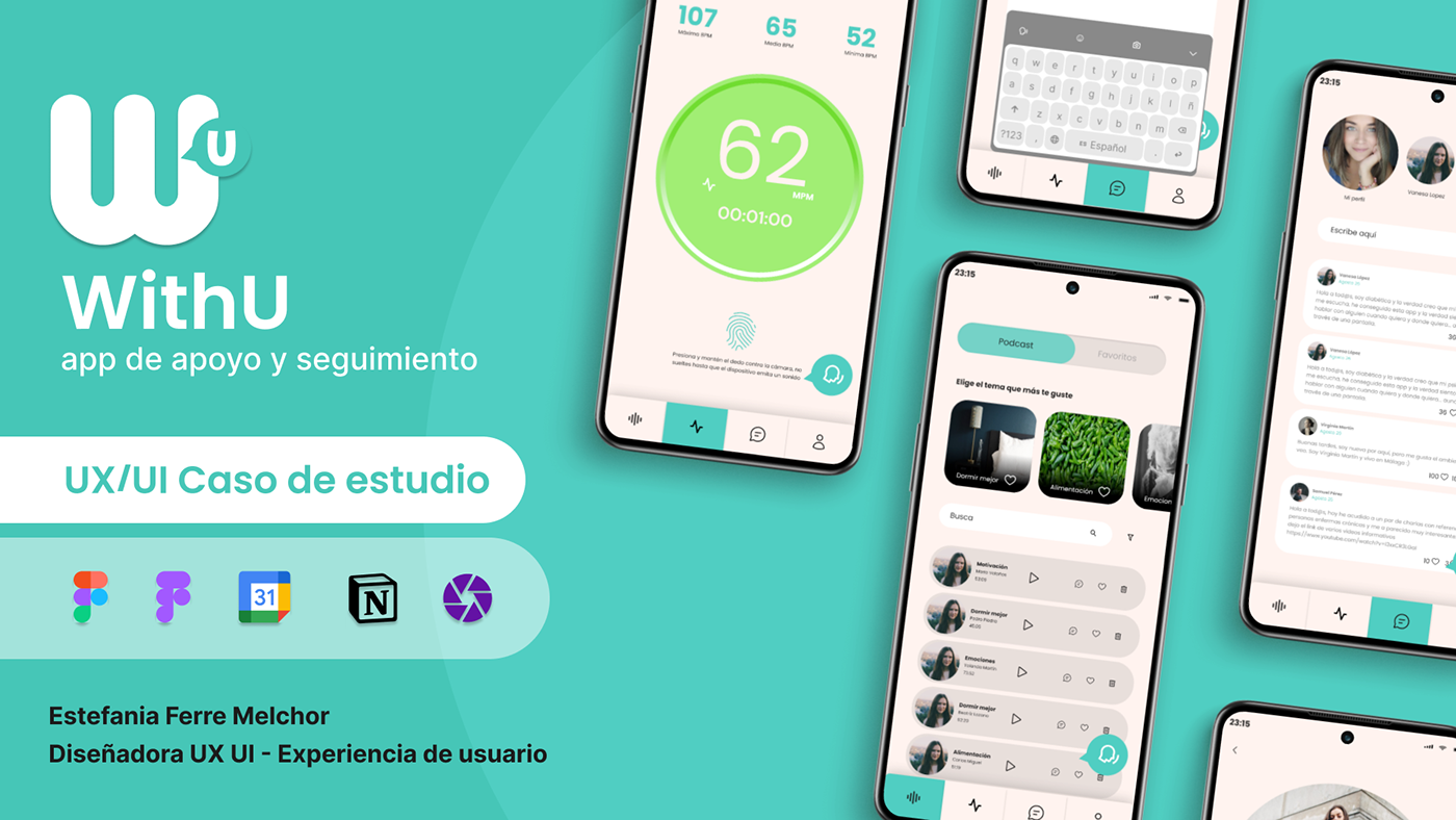 Sanidad uxui UxUIdesign proyecto design Figma ui design appmobile Experiencia de usuario seguimiento