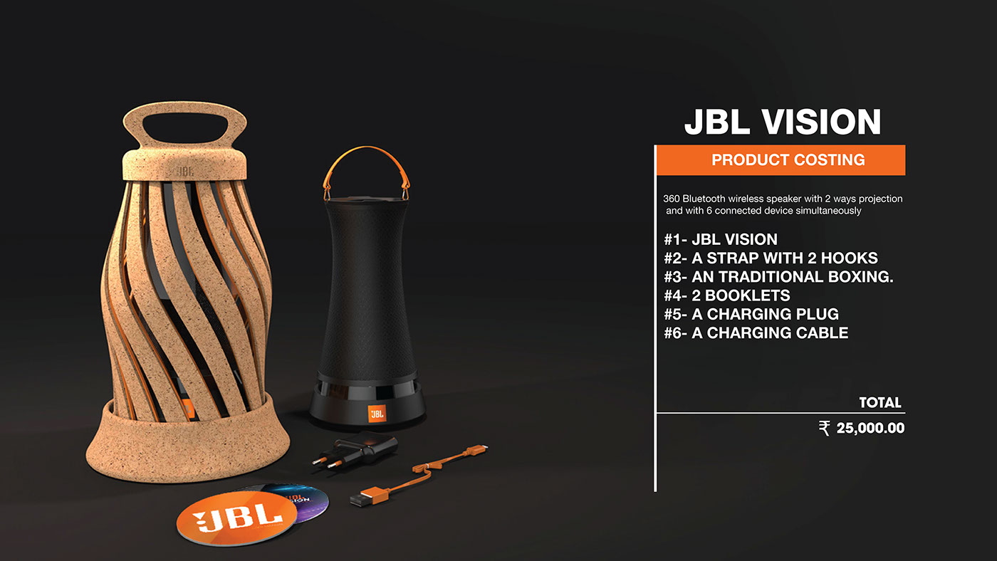 jbl music projections product design  industrial design  Sound Design  Harman protable design light