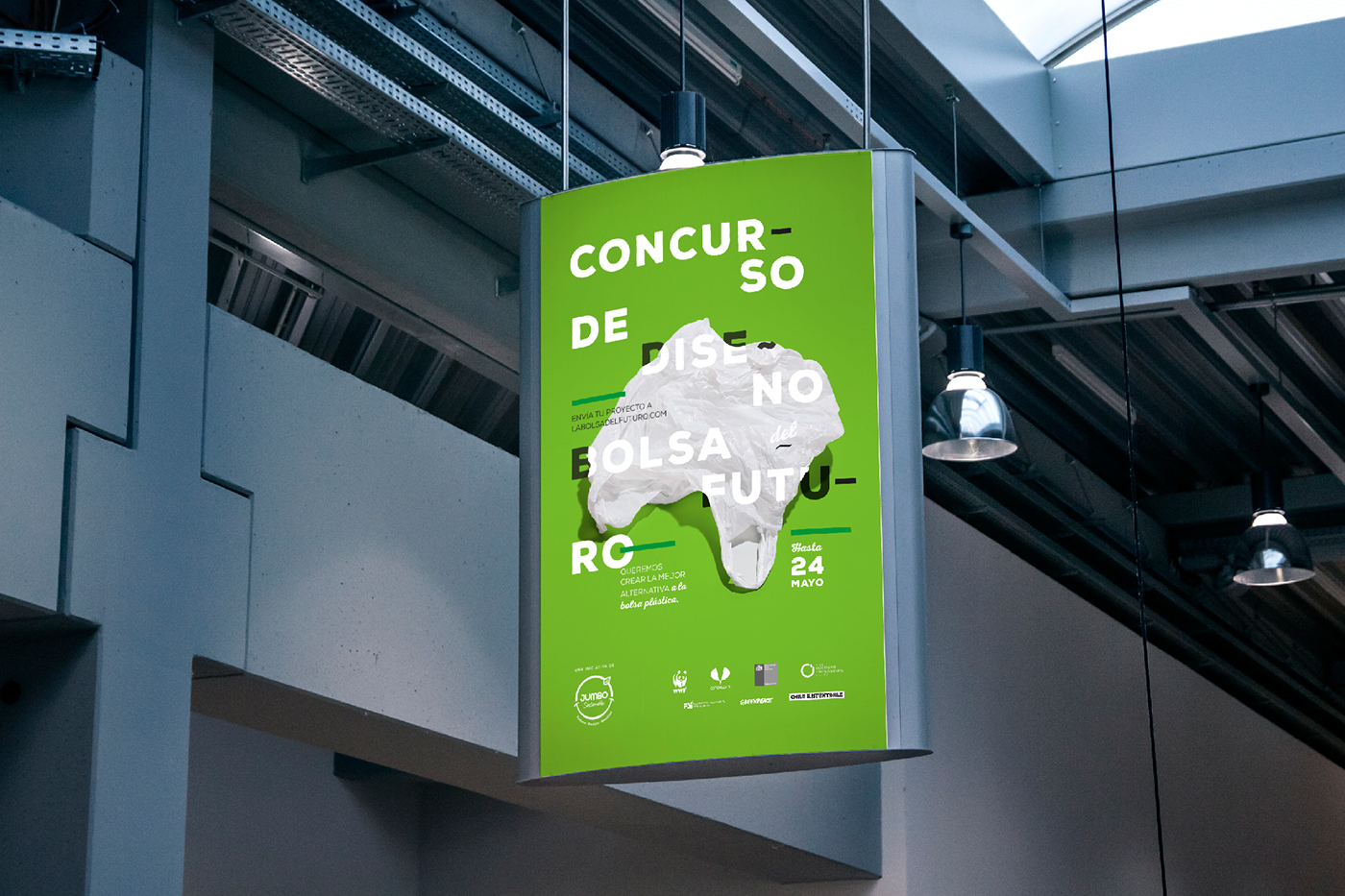 Concurso contest bag Jumbo green design poster cartel editorial Poster Design