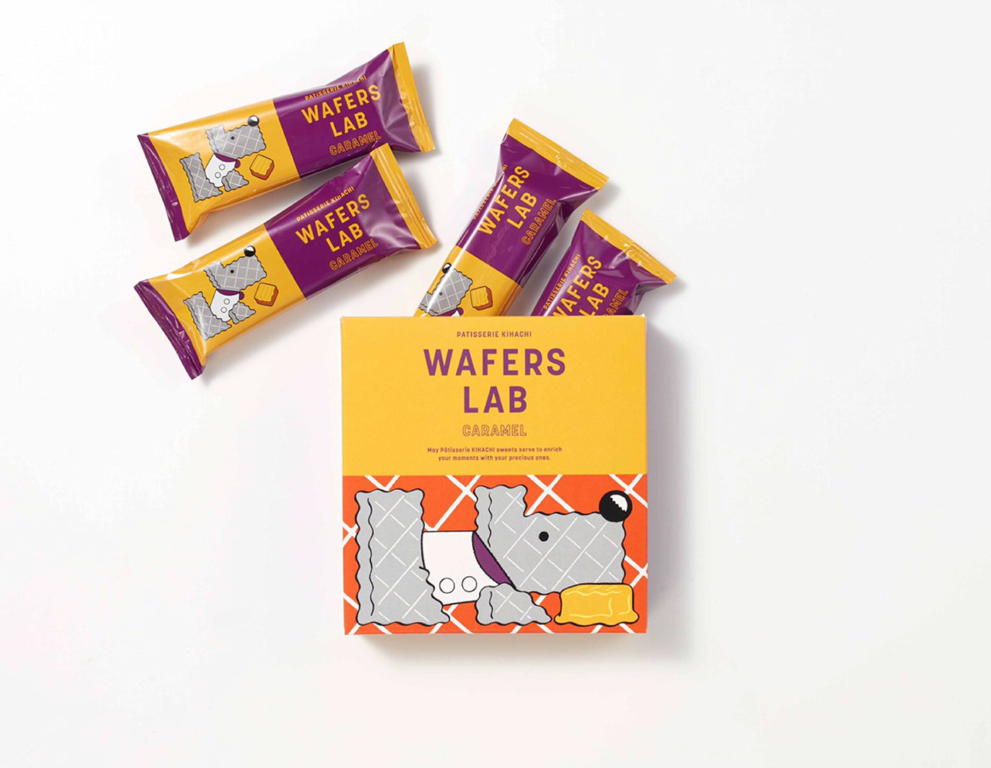 design Food  ILLUSTRATION  Packaging packaging design wafer brand identity graphic design  Poster Design typography  